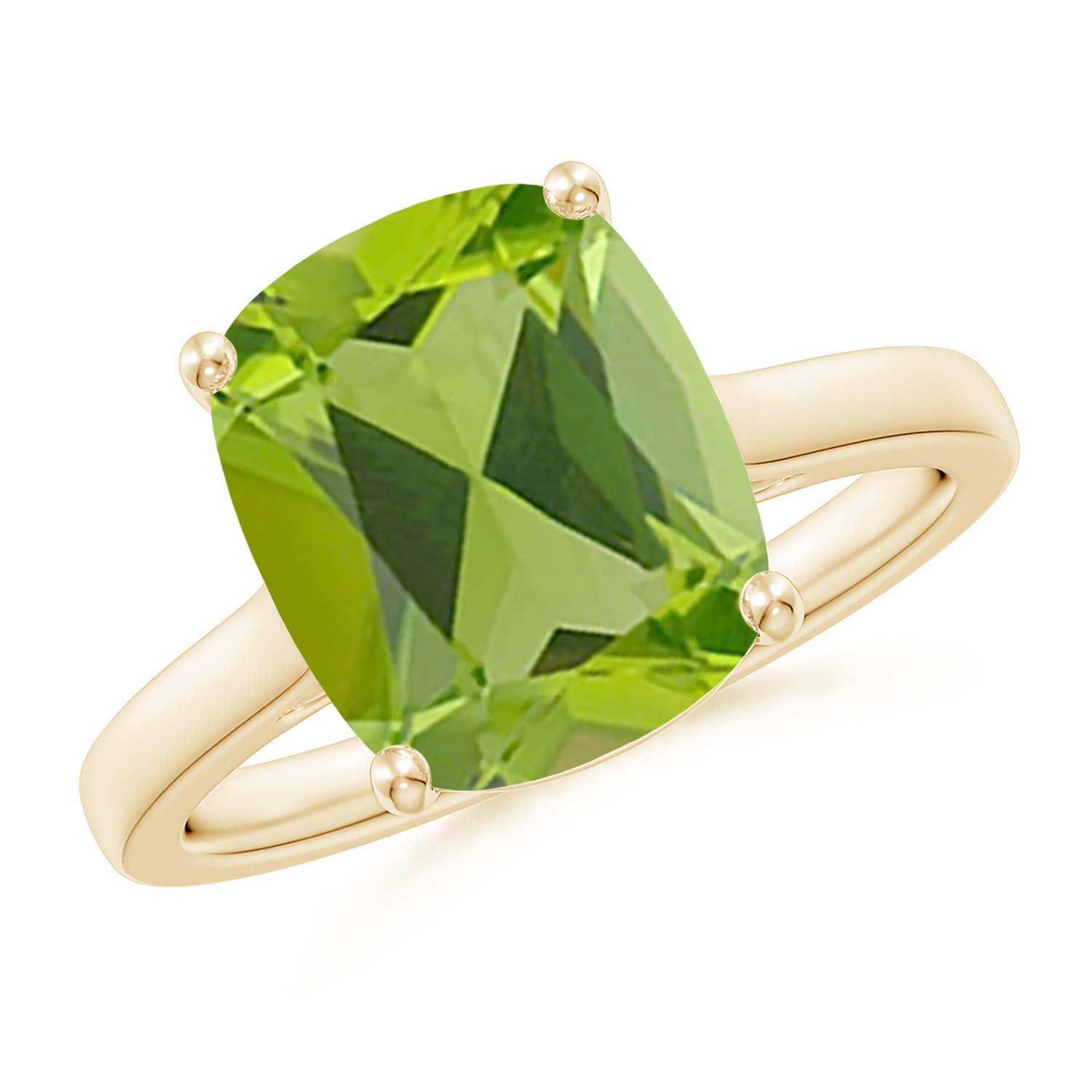 AAA - Peridot / 4.03 CT / 14 KT Yellow Gold