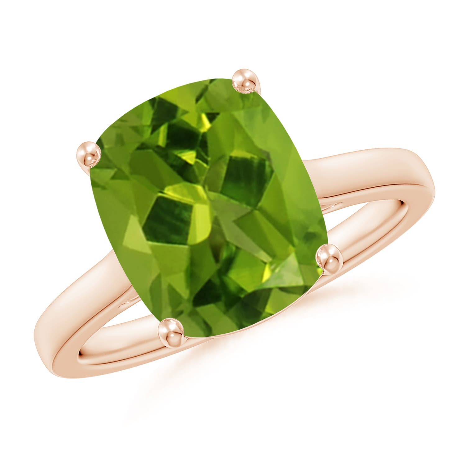 AAAA - Peridot / 4.03 CT / 14 KT Rose Gold