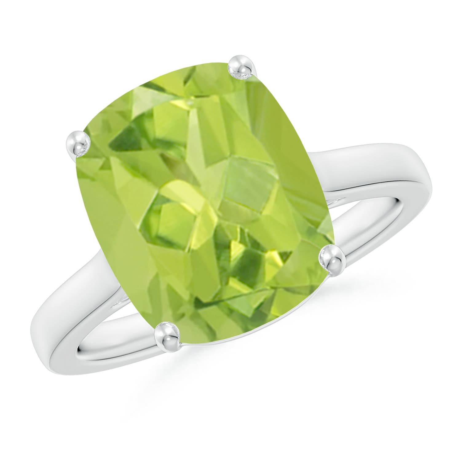 AA - Peridot / 5.54 CT / 14 KT White Gold