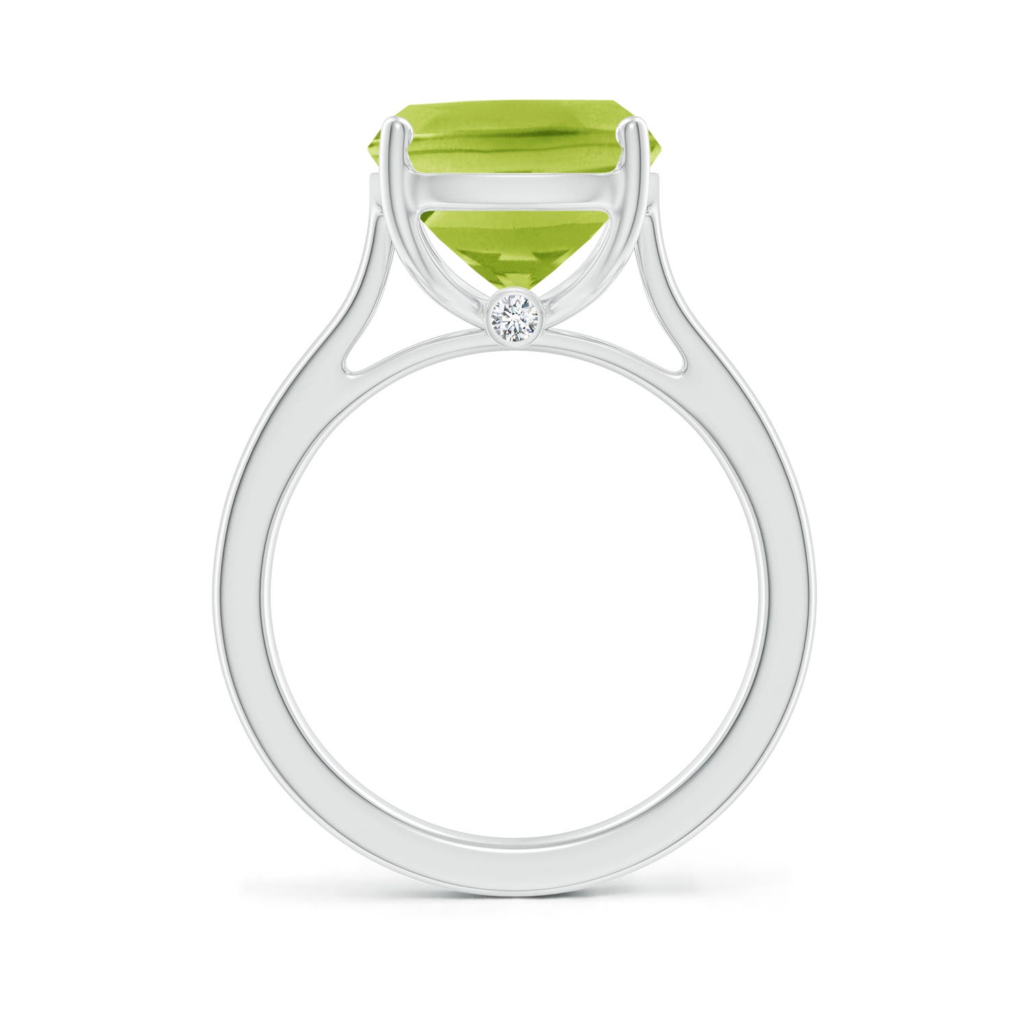 AA - Peridot / 5.54 CT / 14 KT White Gold