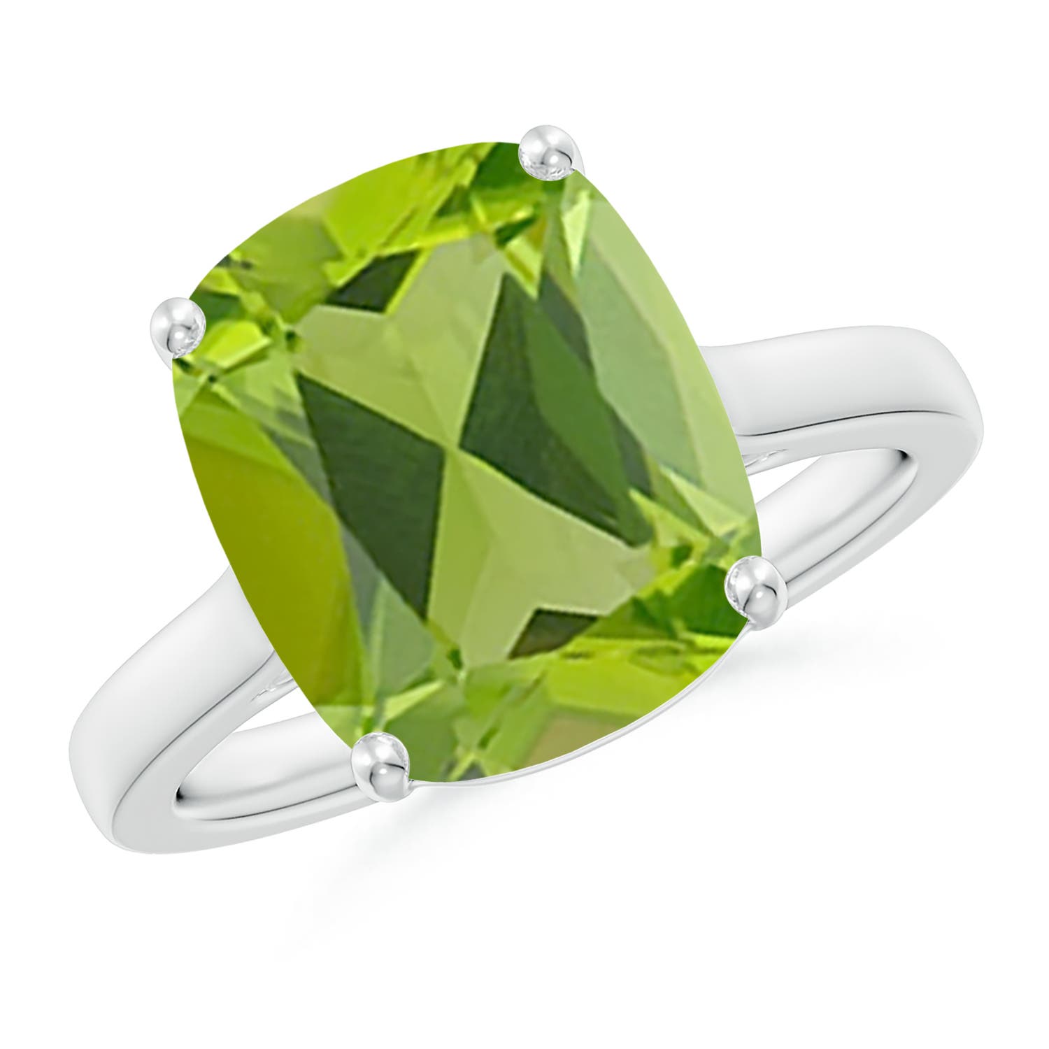 AAA - Peridot / 5.54 CT / 14 KT White Gold