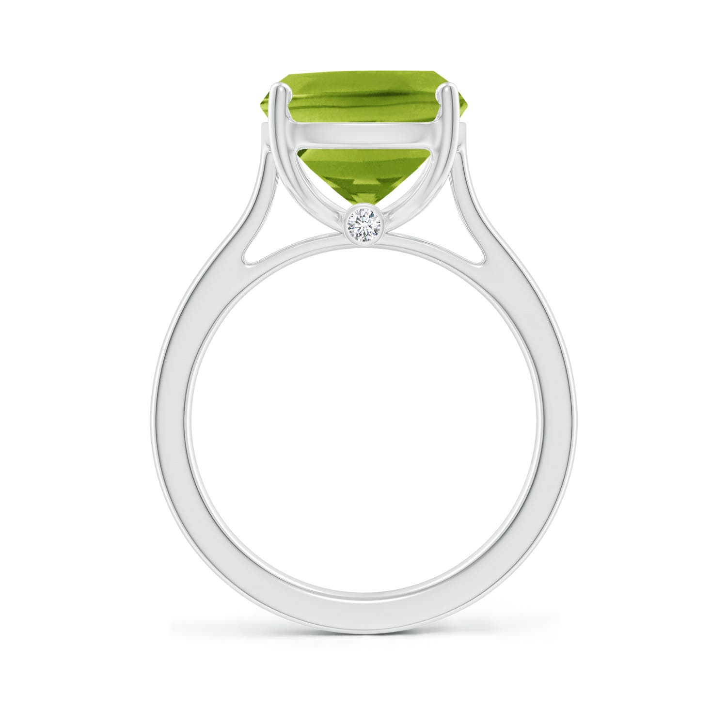 AAA - Peridot / 5.54 CT / 14 KT White Gold