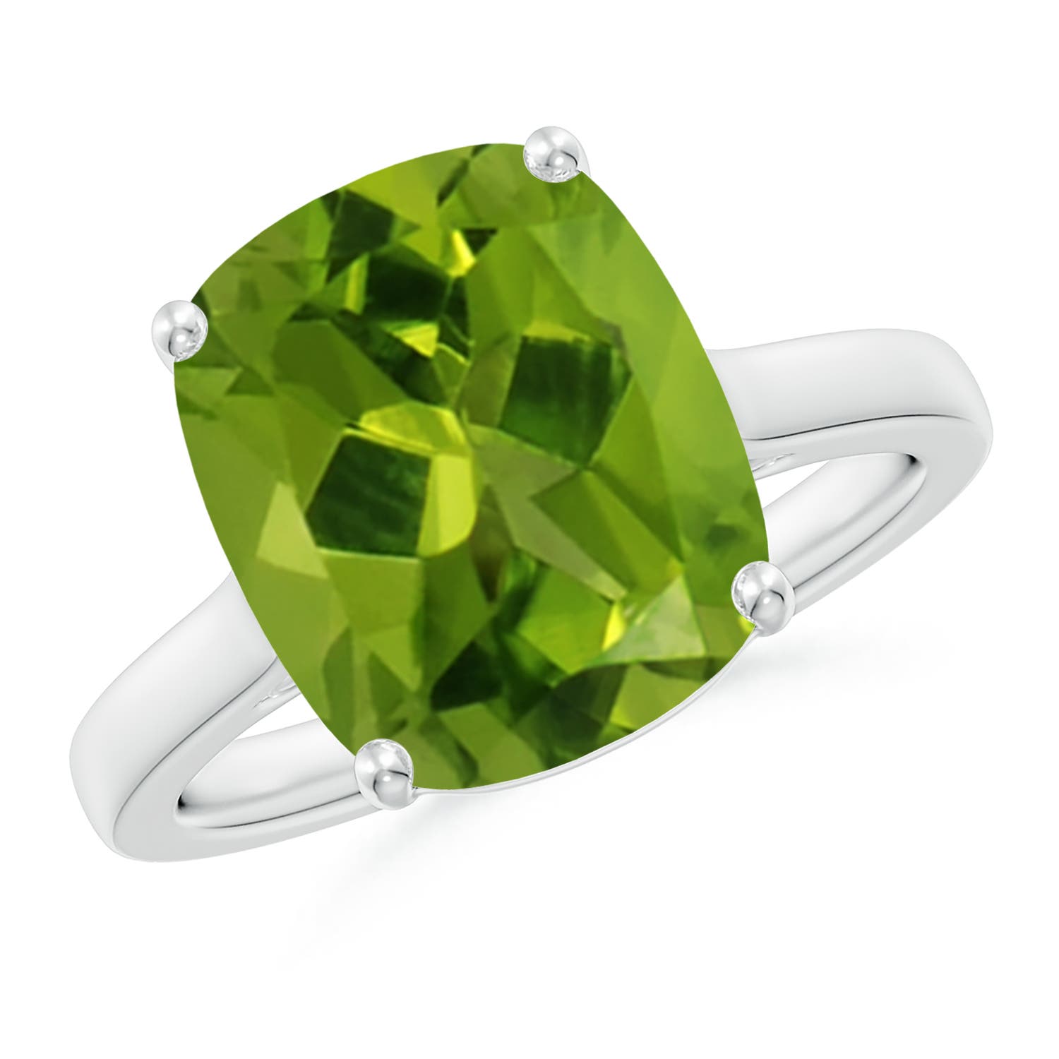 AAAA - Peridot / 5.54 CT / 14 KT White Gold