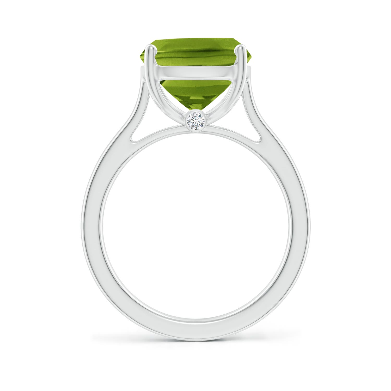 AAAA - Peridot / 5.54 CT / 14 KT White Gold