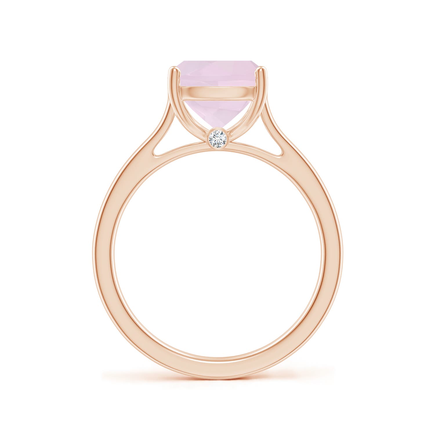 A - Rose Quartz / 2.75 CT / 14 KT Rose Gold