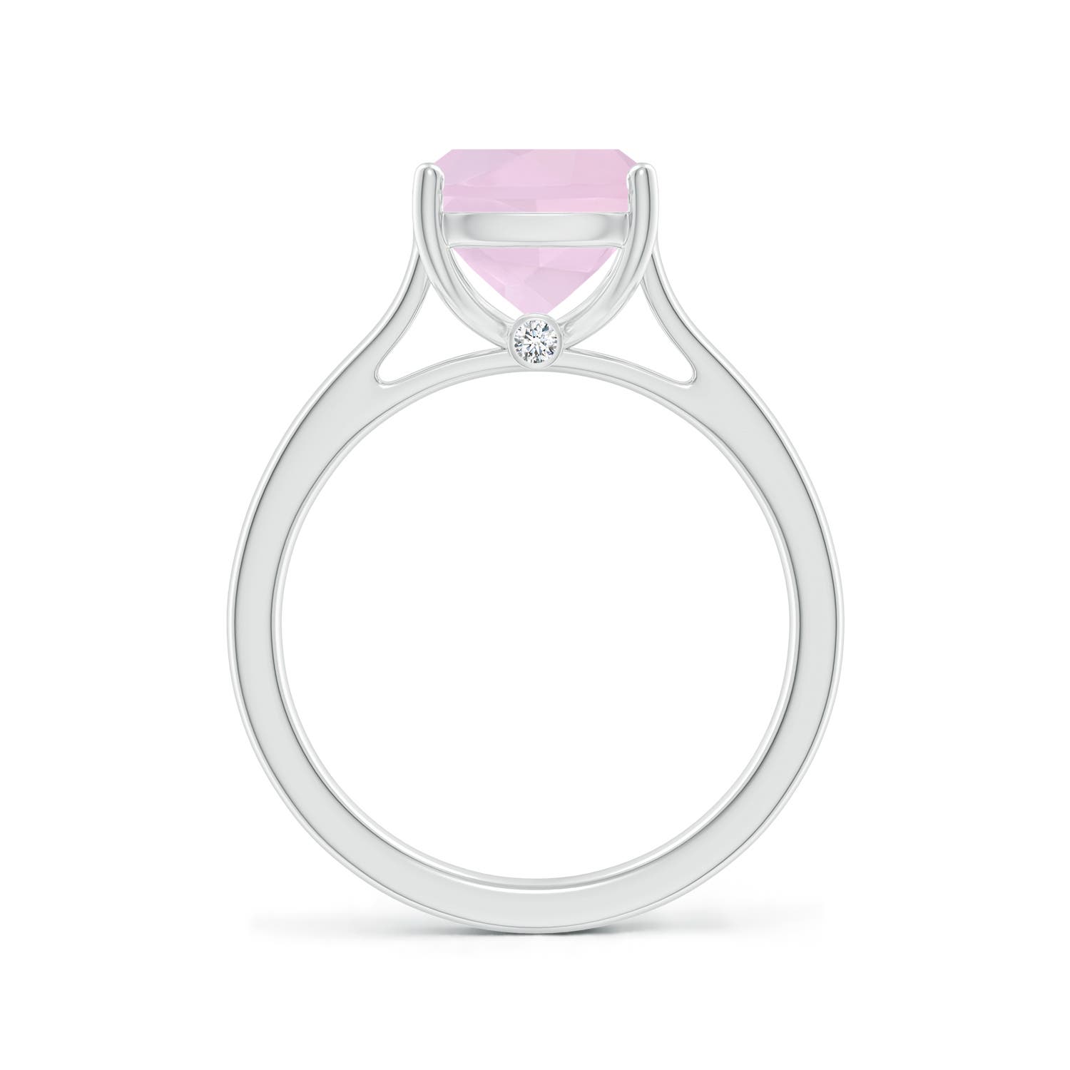 AA - Rose Quartz / 2.75 CT / 14 KT White Gold