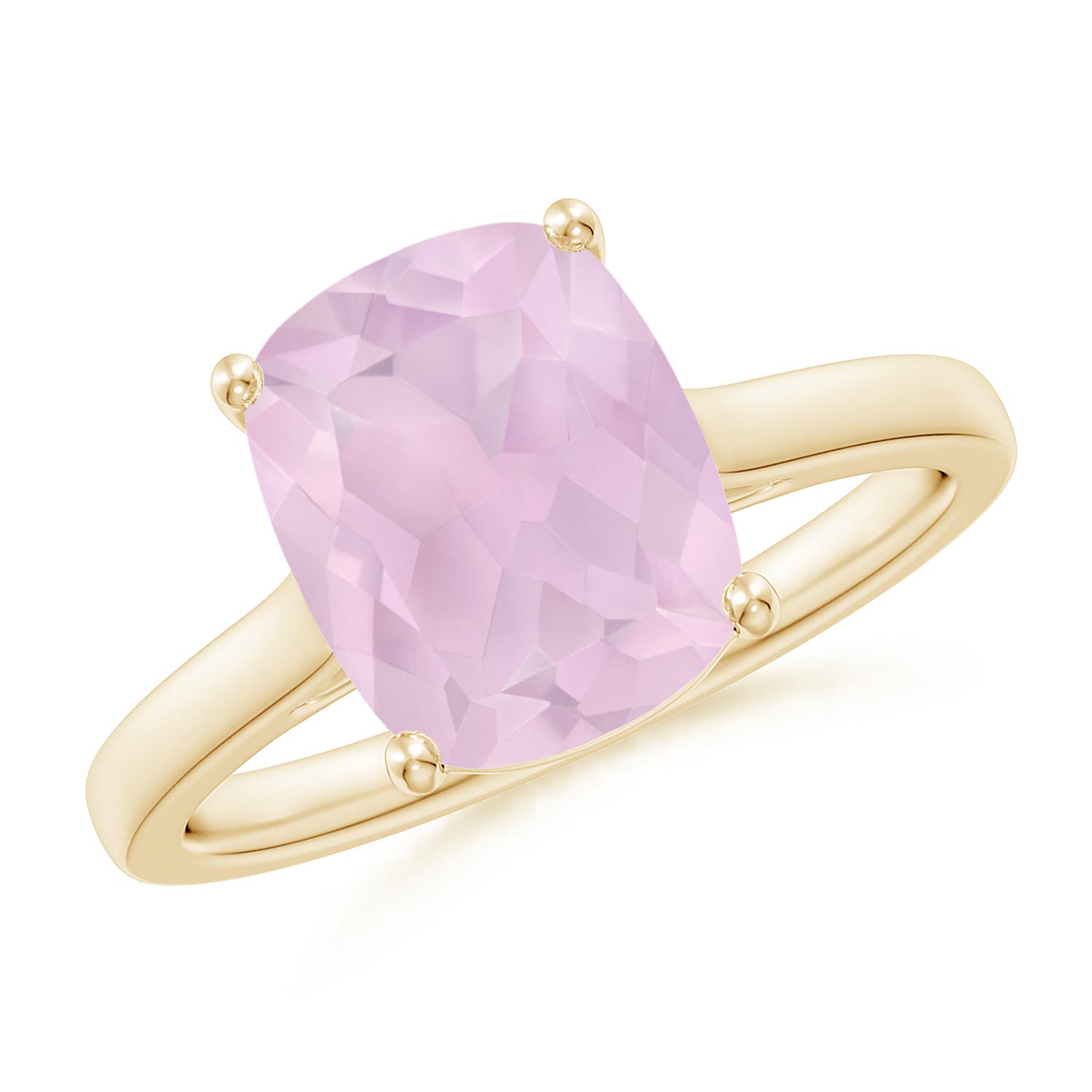 AA - Rose Quartz / 2.75 CT / 14 KT Yellow Gold