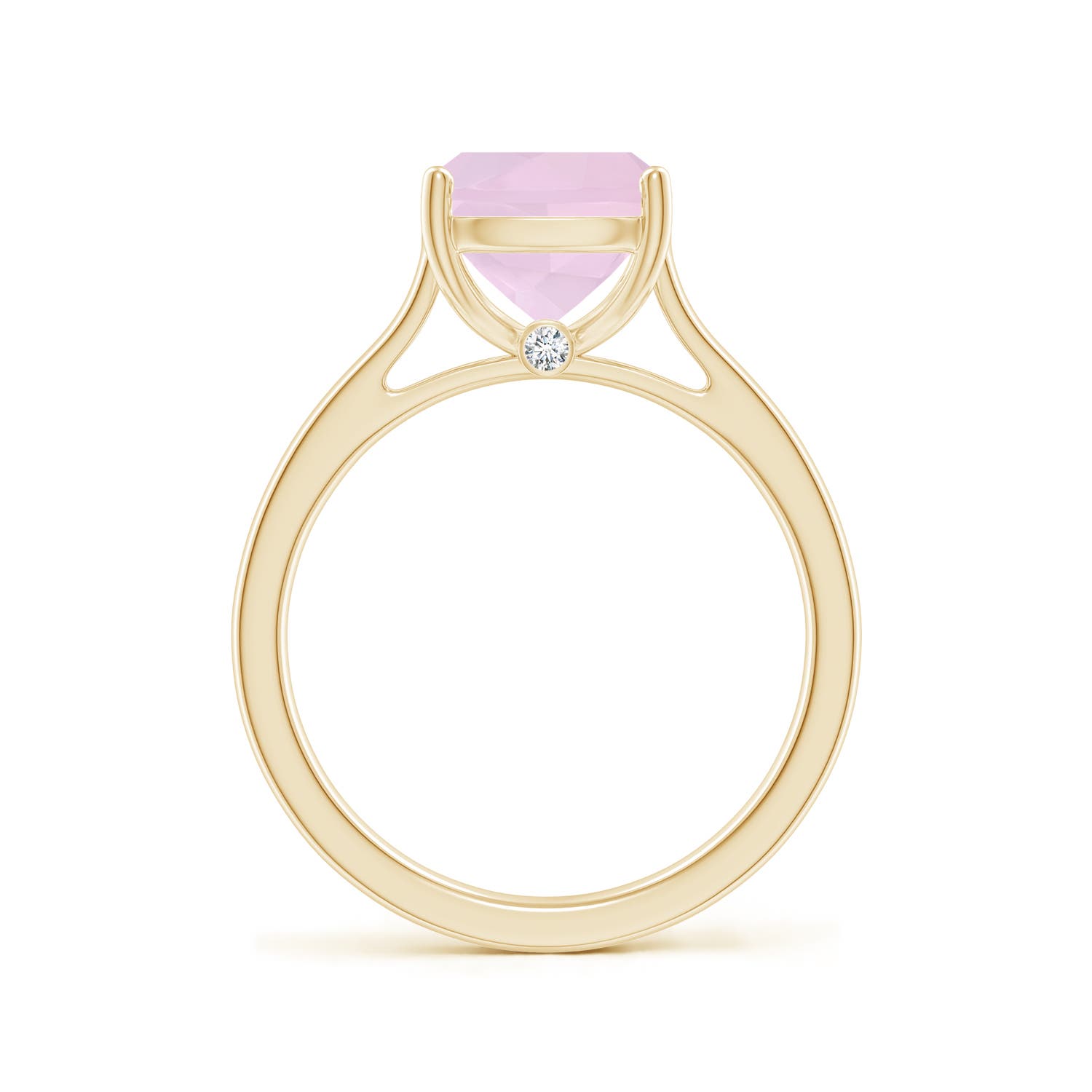 AA - Rose Quartz / 2.75 CT / 14 KT Yellow Gold