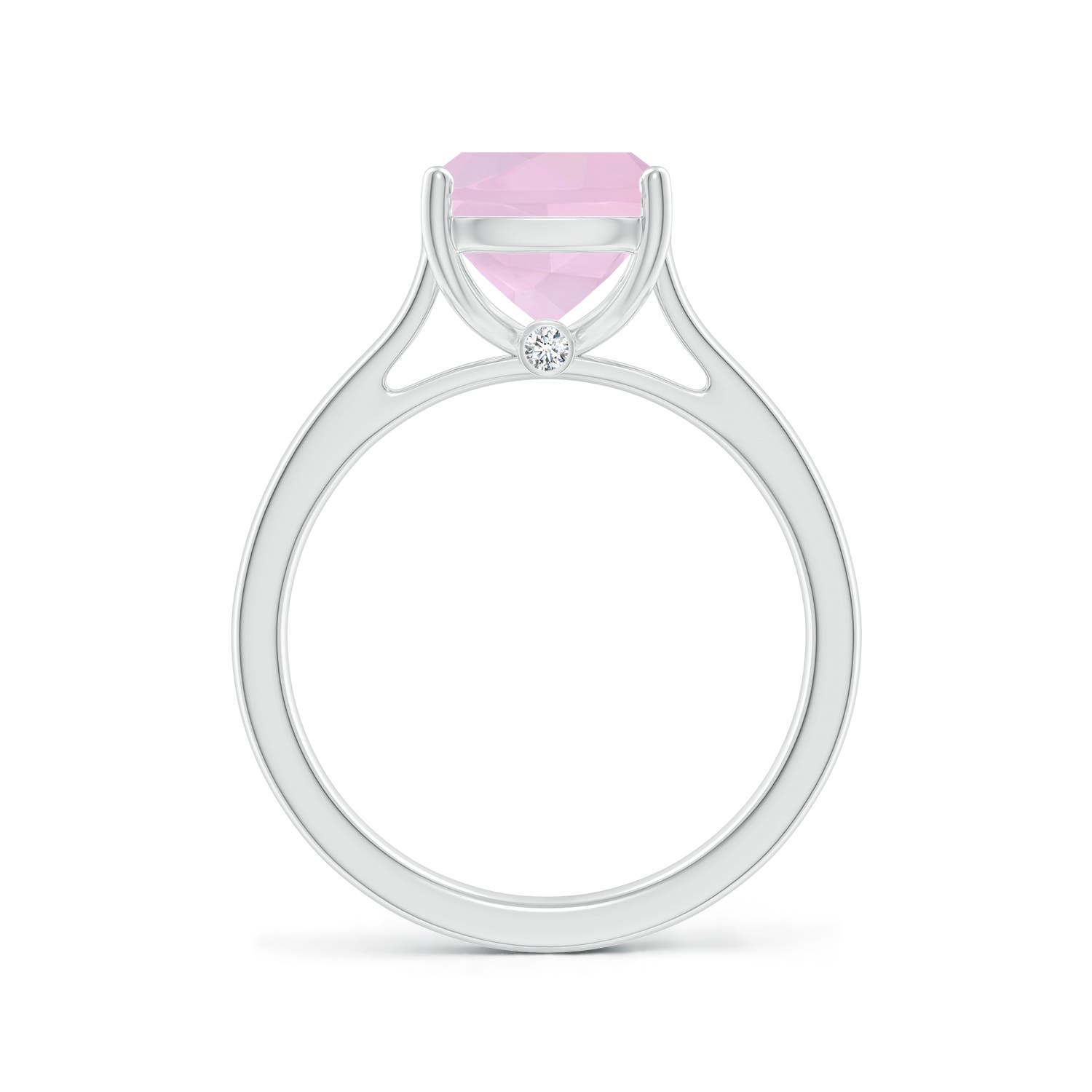 AAA - Rose Quartz / 2.75 CT / 14 KT White Gold