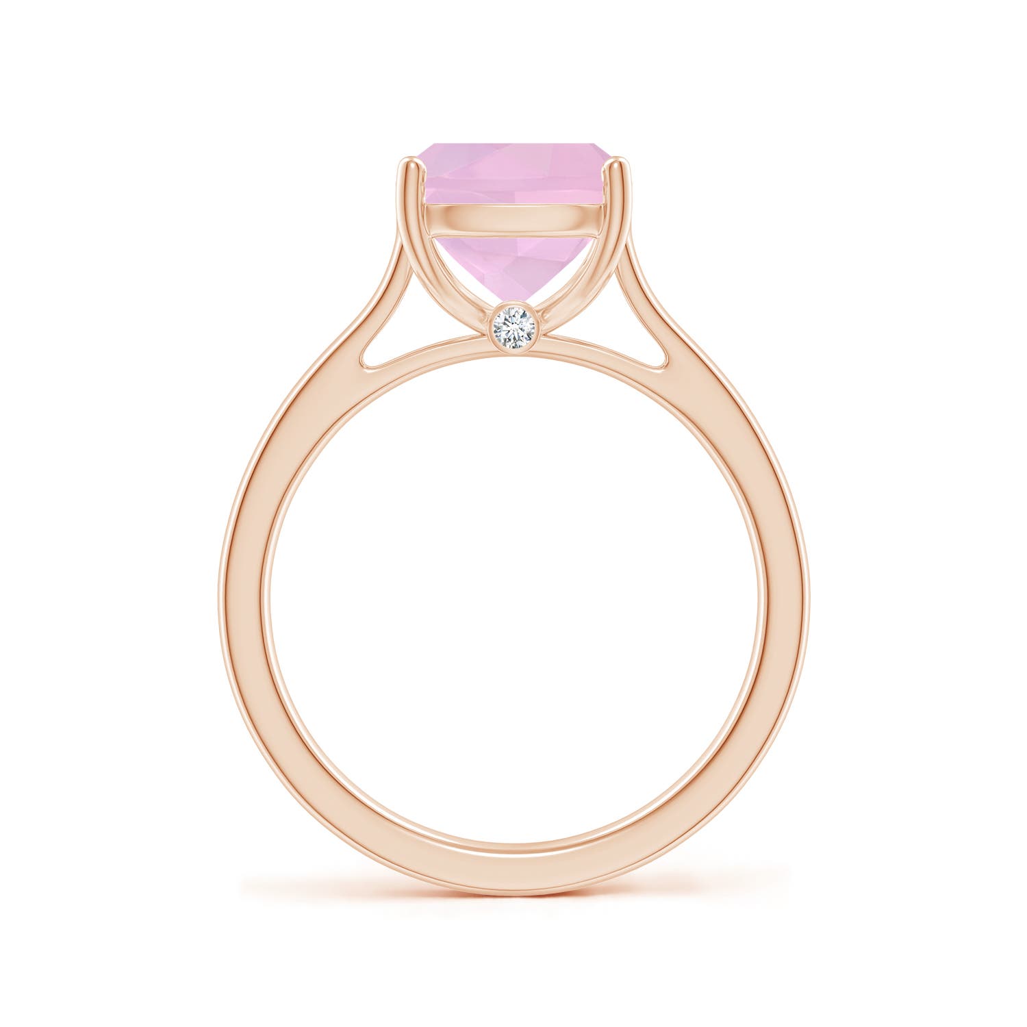 AAAA - Rose Quartz / 2.75 CT / 14 KT Rose Gold