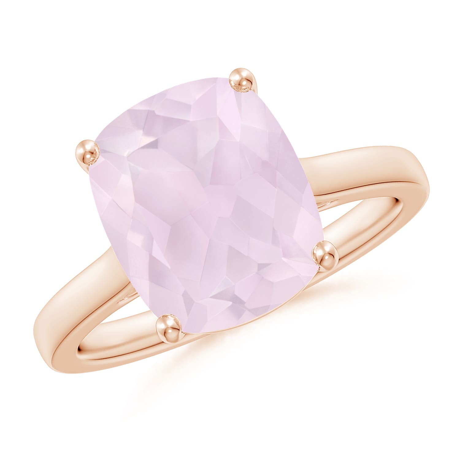 A - Rose Quartz / 3.68 CT / 14 KT Rose Gold