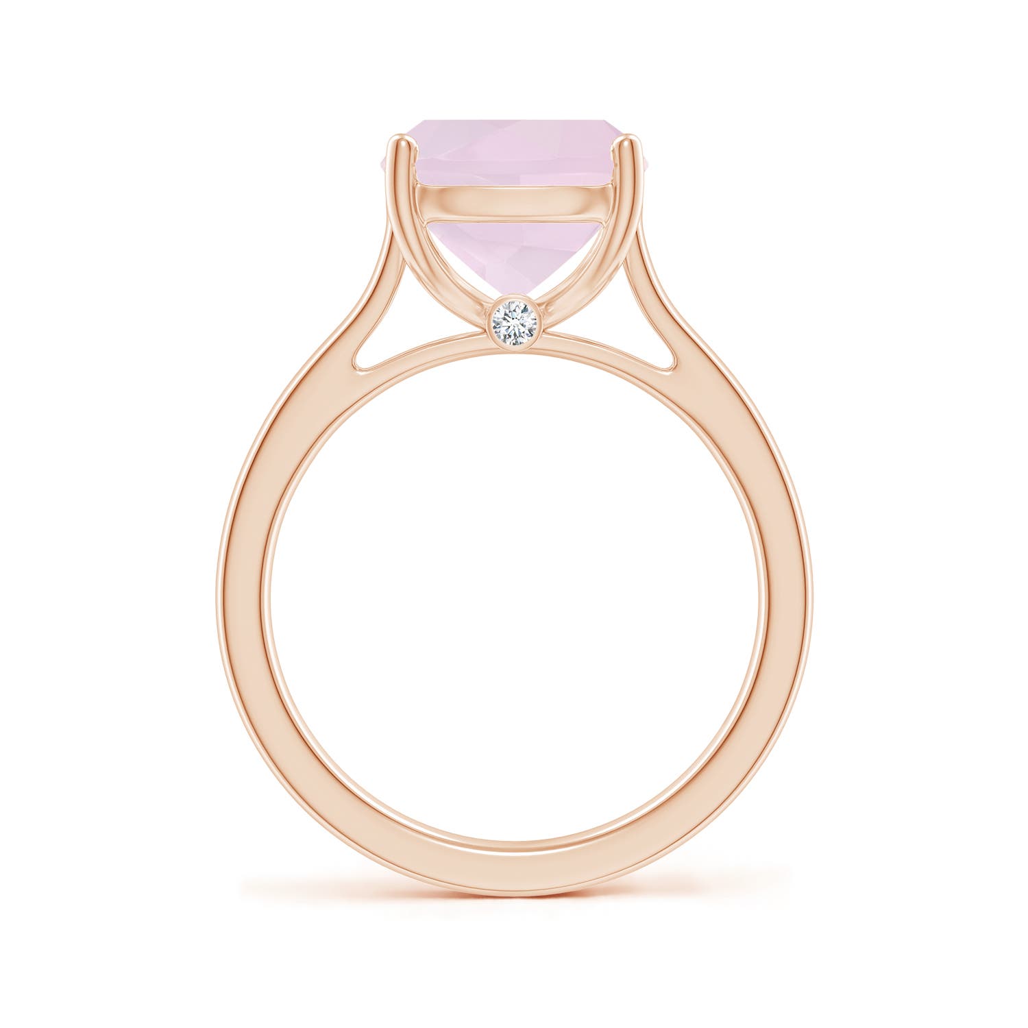 A - Rose Quartz / 3.68 CT / 14 KT Rose Gold