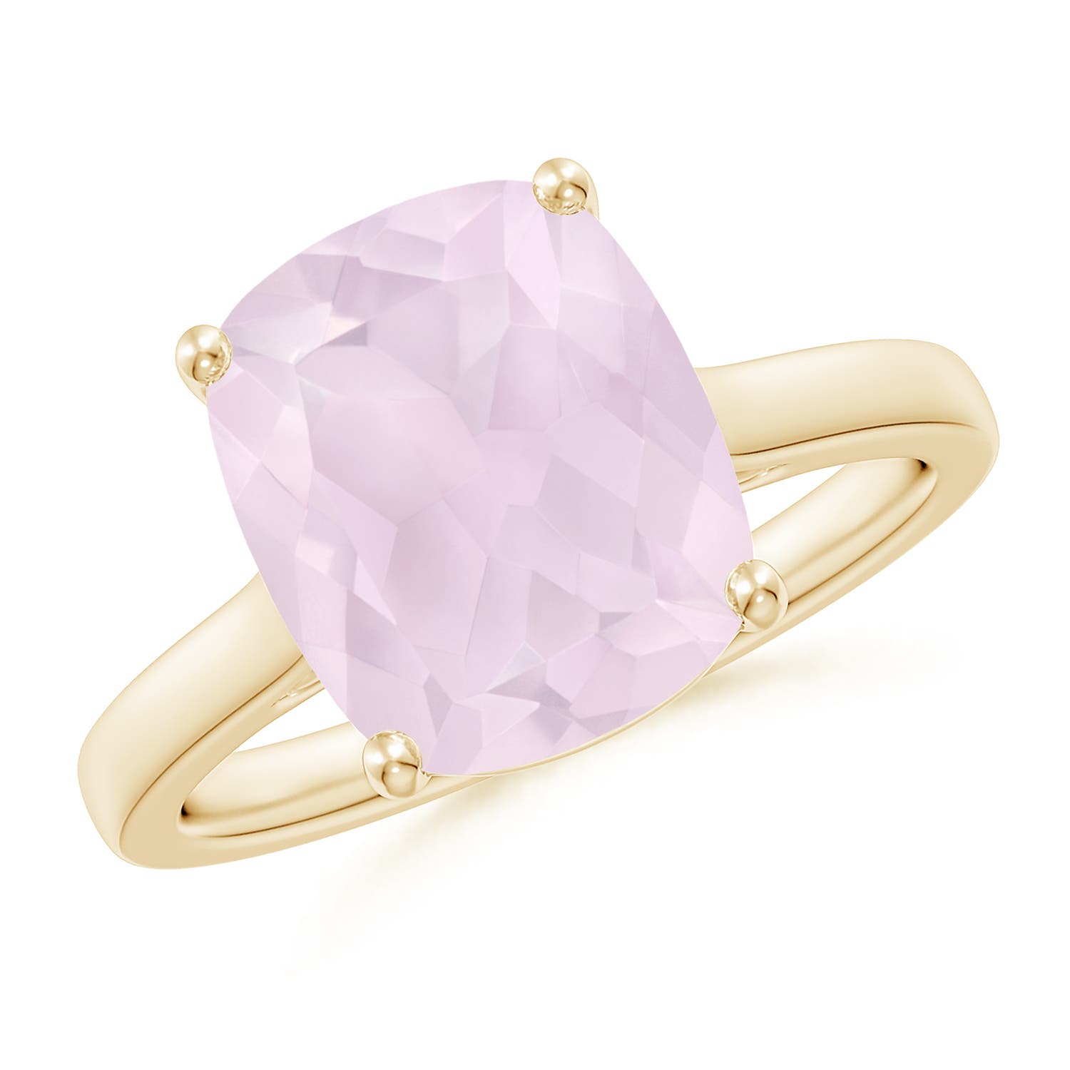 A - Rose Quartz / 3.68 CT / 14 KT Yellow Gold