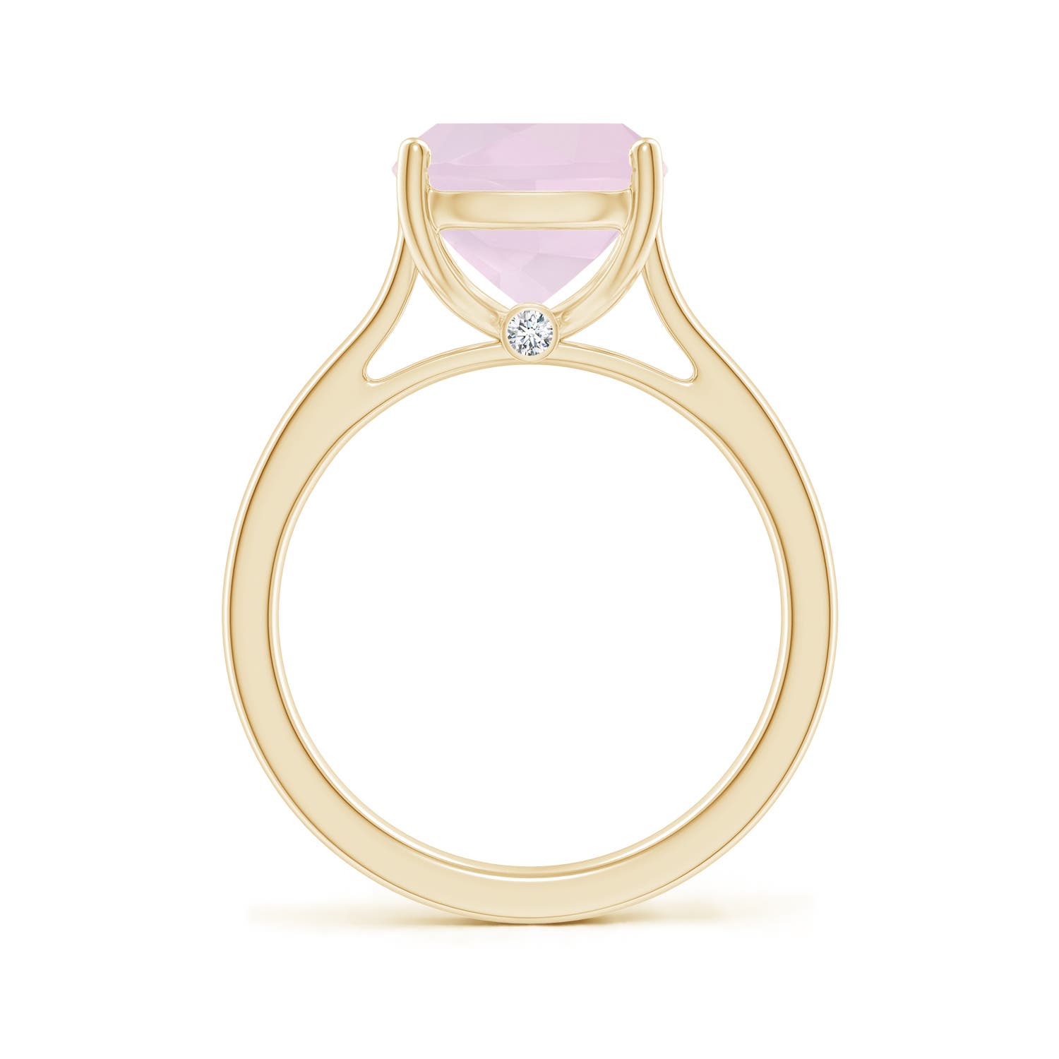 A - Rose Quartz / 3.68 CT / 14 KT Yellow Gold