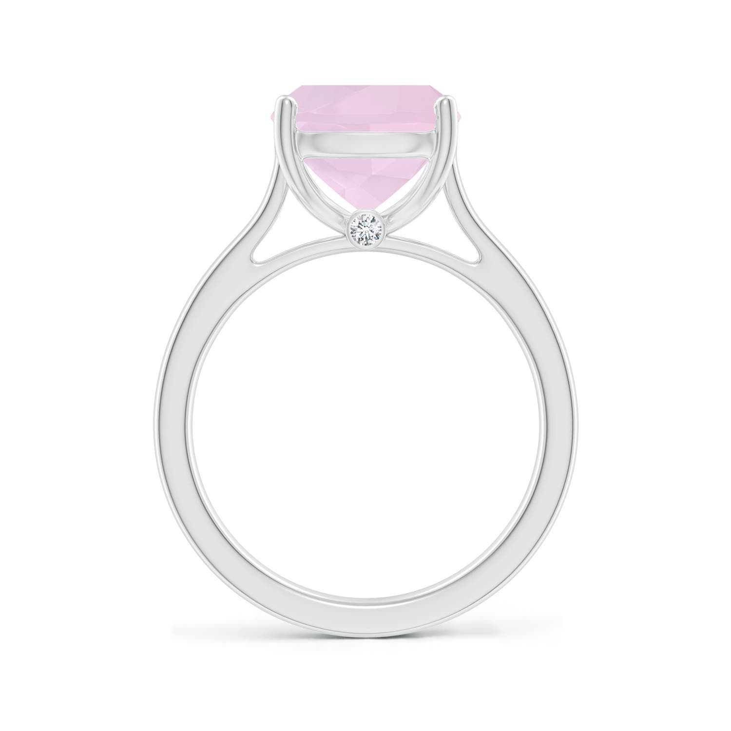 AA - Rose Quartz / 3.68 CT / 14 KT White Gold