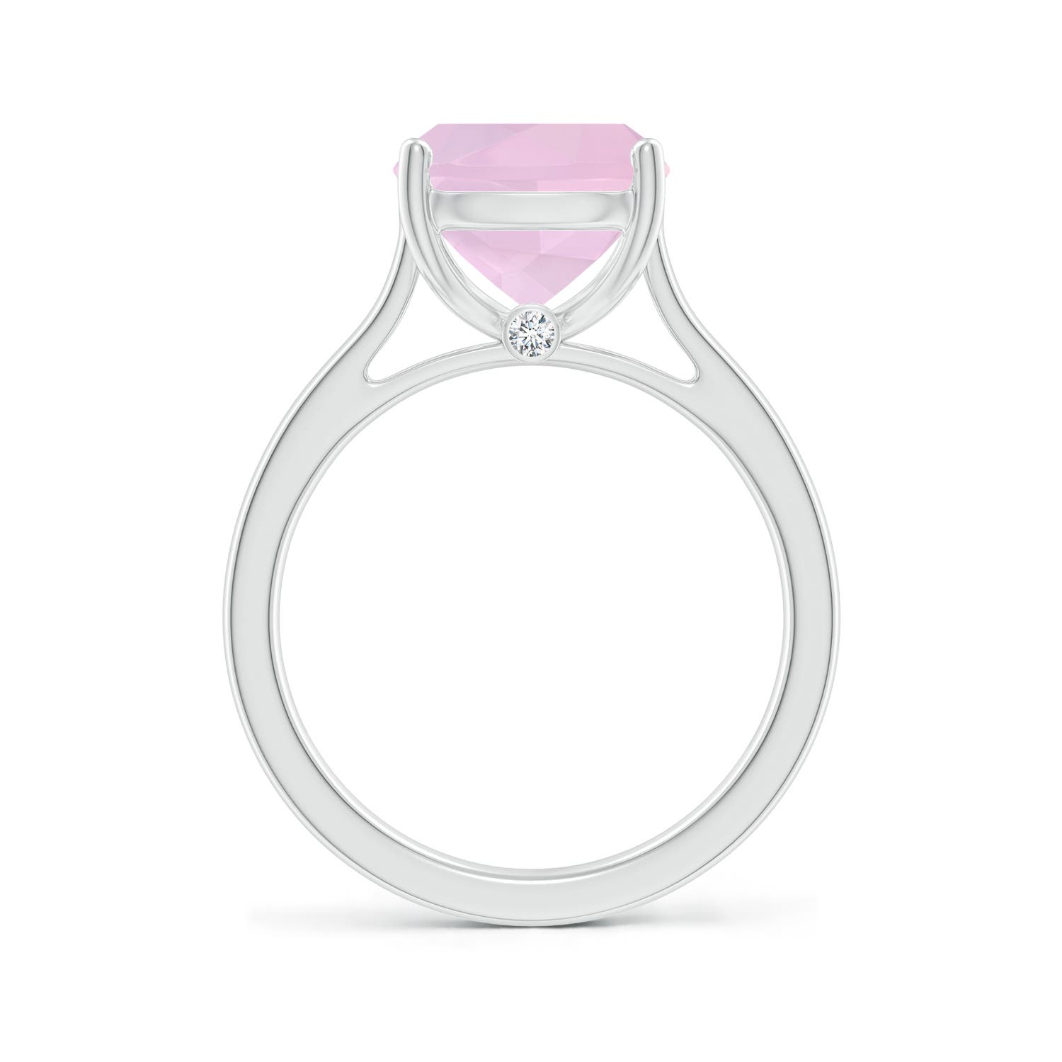 AAA - Rose Quartz / 3.68 CT / 14 KT White Gold