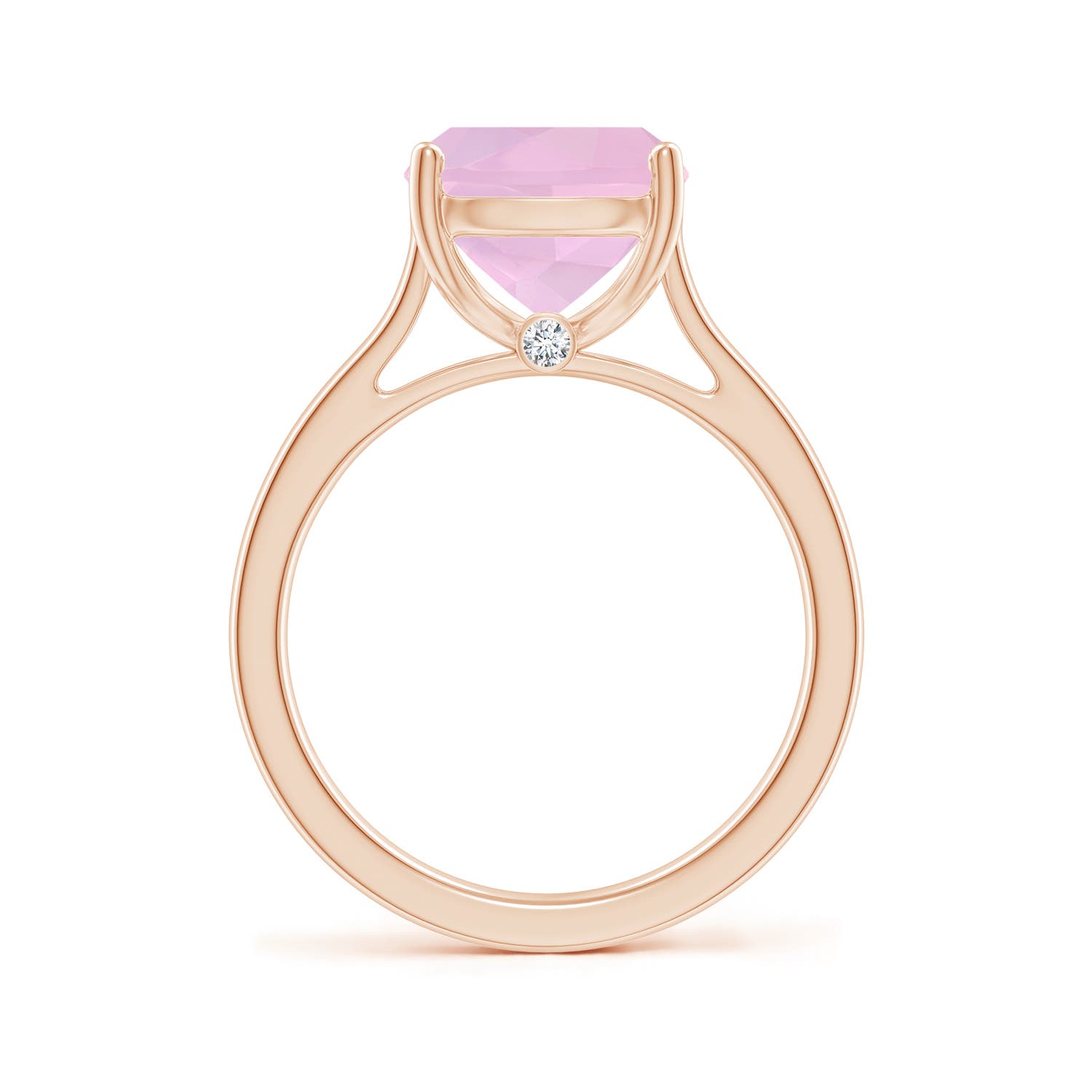 AAAA - Rose Quartz / 3.68 CT / 14 KT Rose Gold