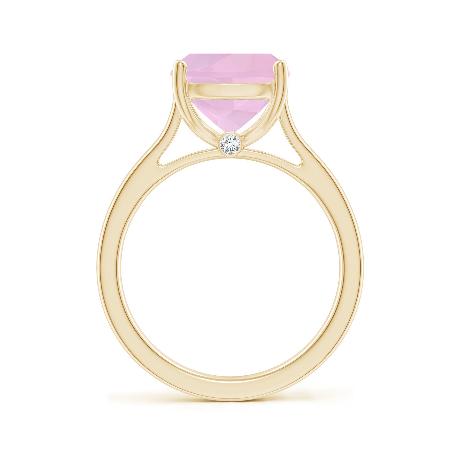 AAAA - Rose Quartz / 3.68 CT / 14 KT Yellow Gold