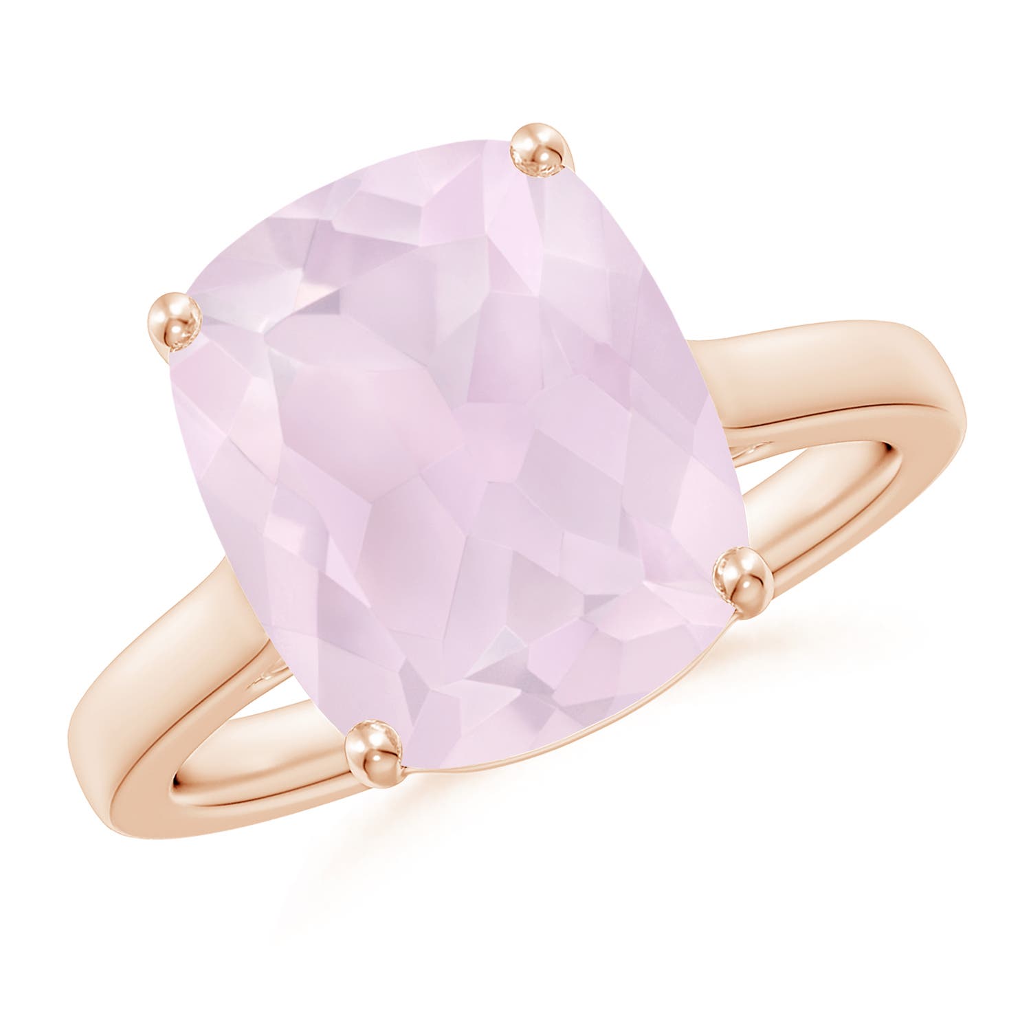 A - Rose Quartz / 4.79 CT / 14 KT Rose Gold