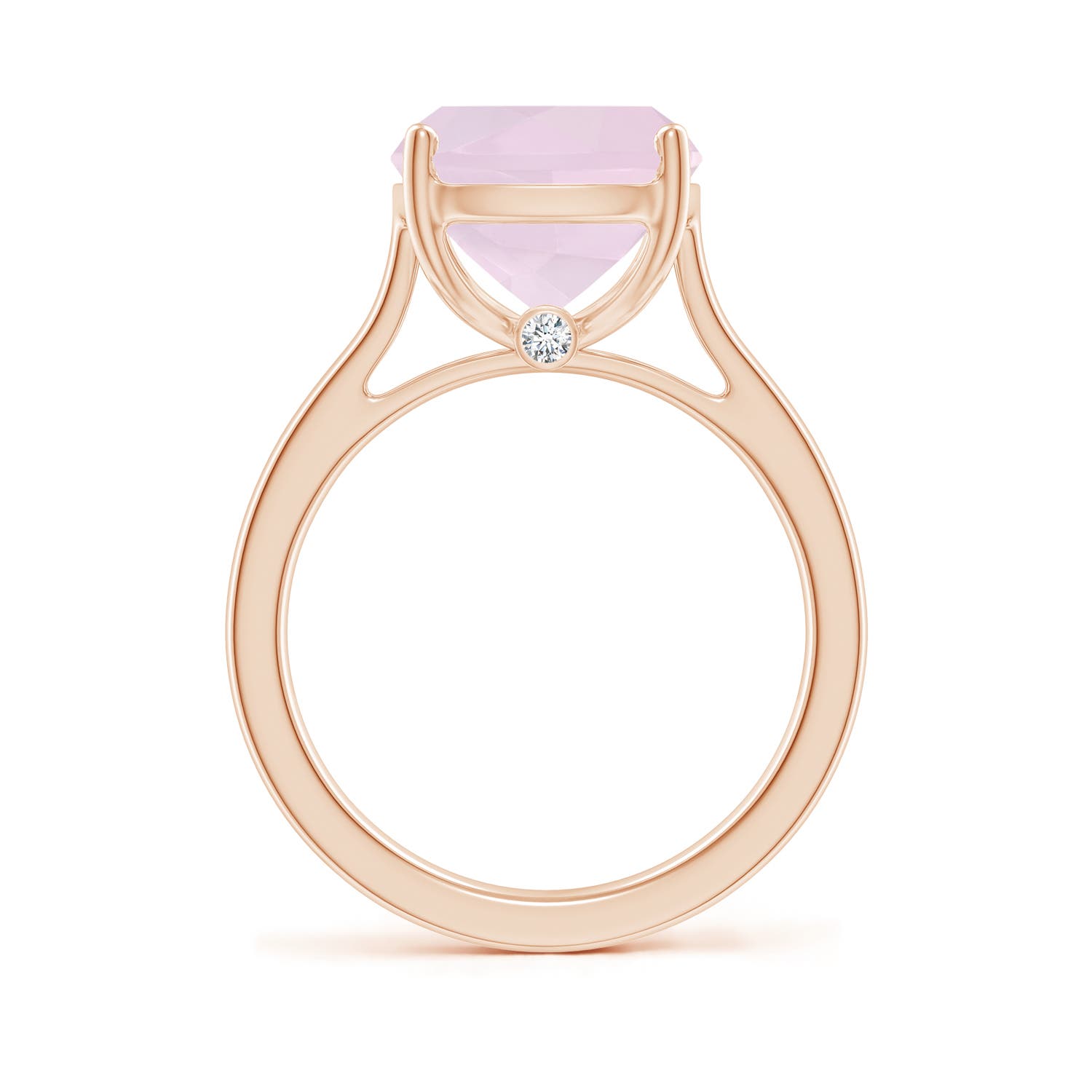 A - Rose Quartz / 4.79 CT / 14 KT Rose Gold