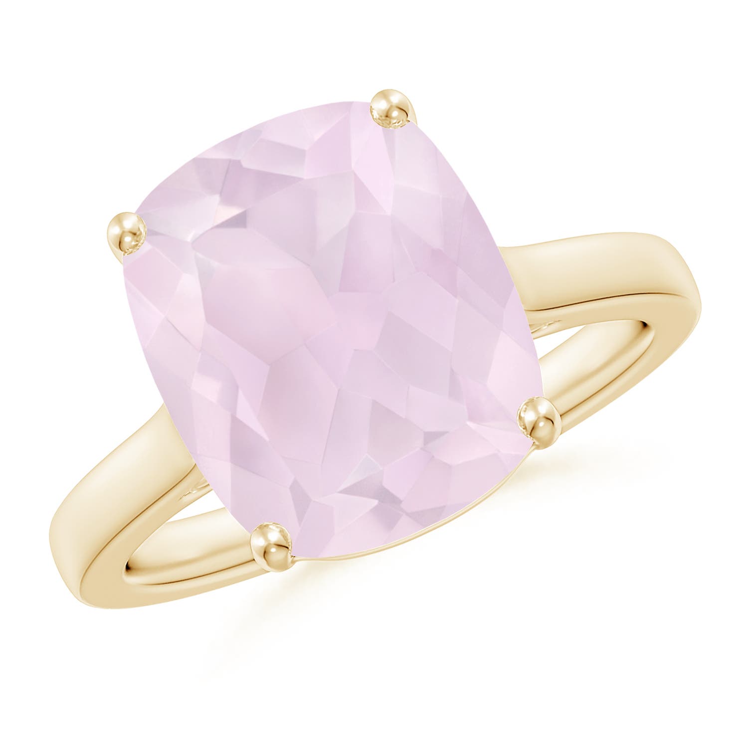 A - Rose Quartz / 4.79 CT / 14 KT Yellow Gold