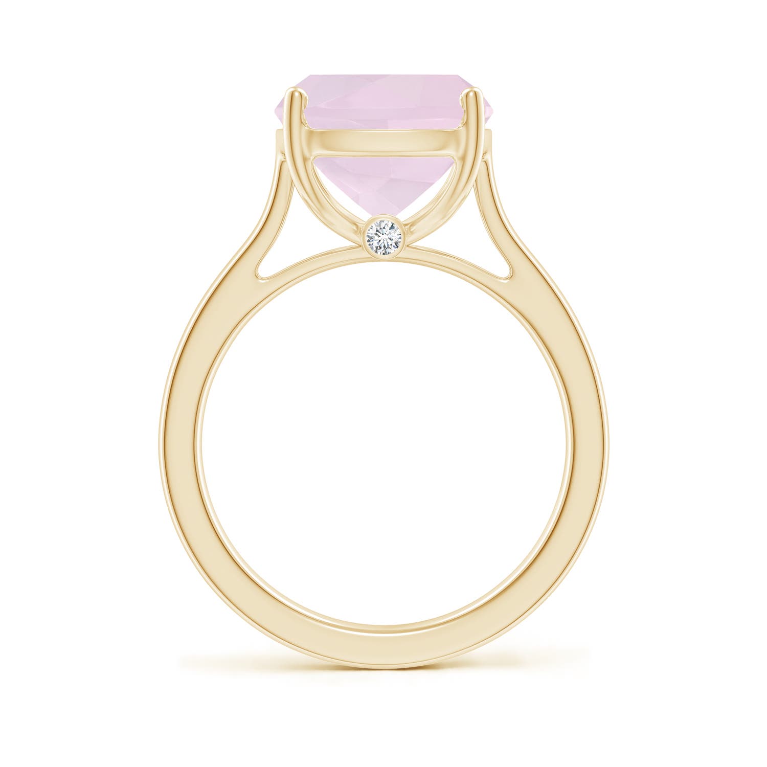 A - Rose Quartz / 4.79 CT / 14 KT Yellow Gold