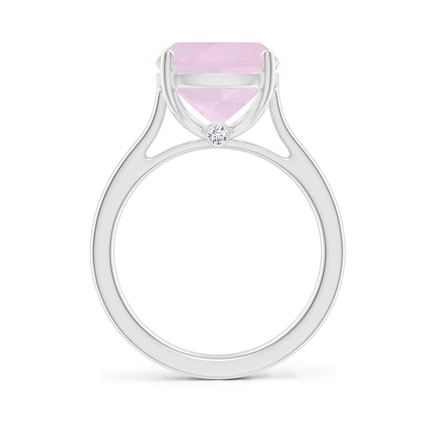 AA - Rose Quartz / 4.79 CT / 14 KT White Gold