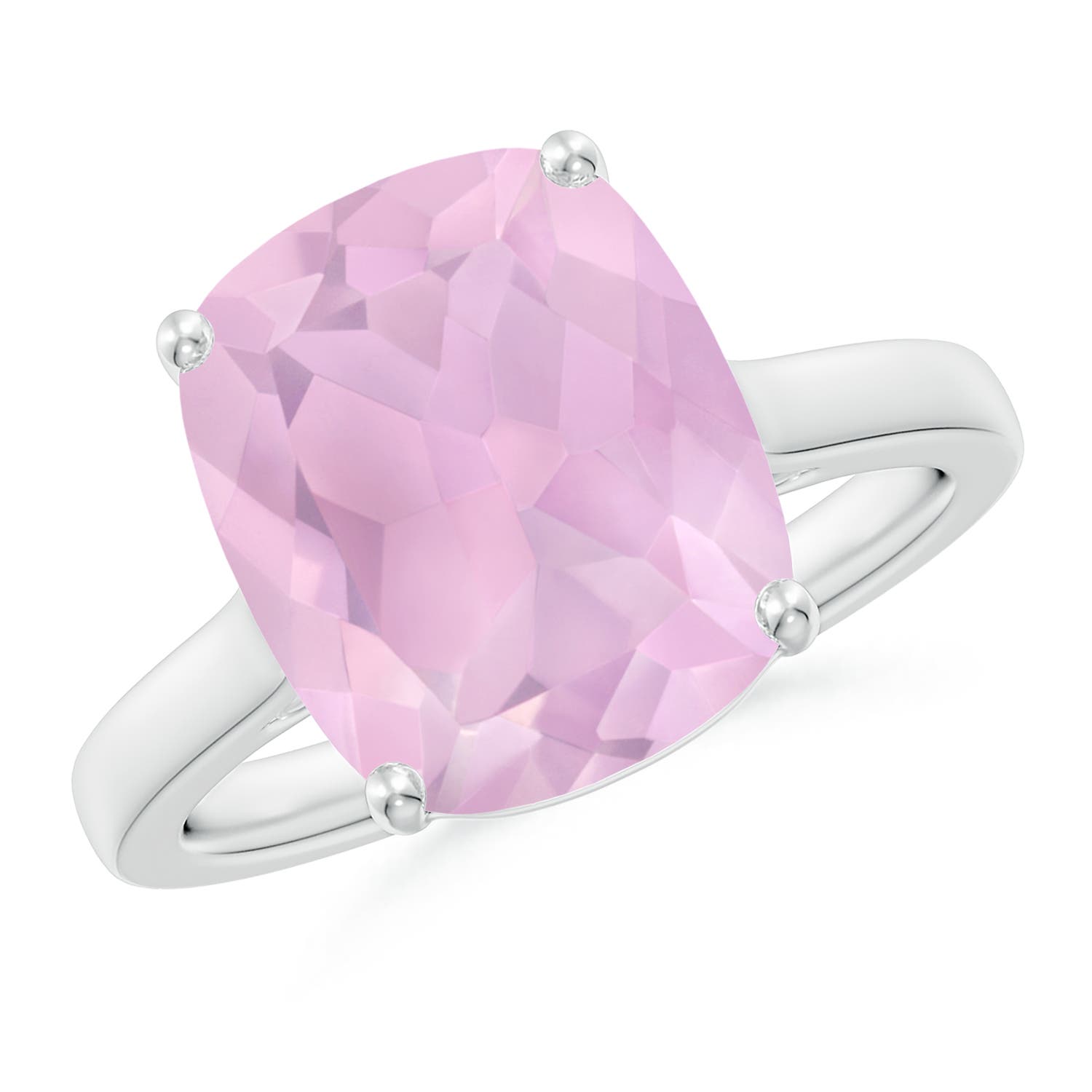 AAA - Rose Quartz / 4.79 CT / 14 KT White Gold