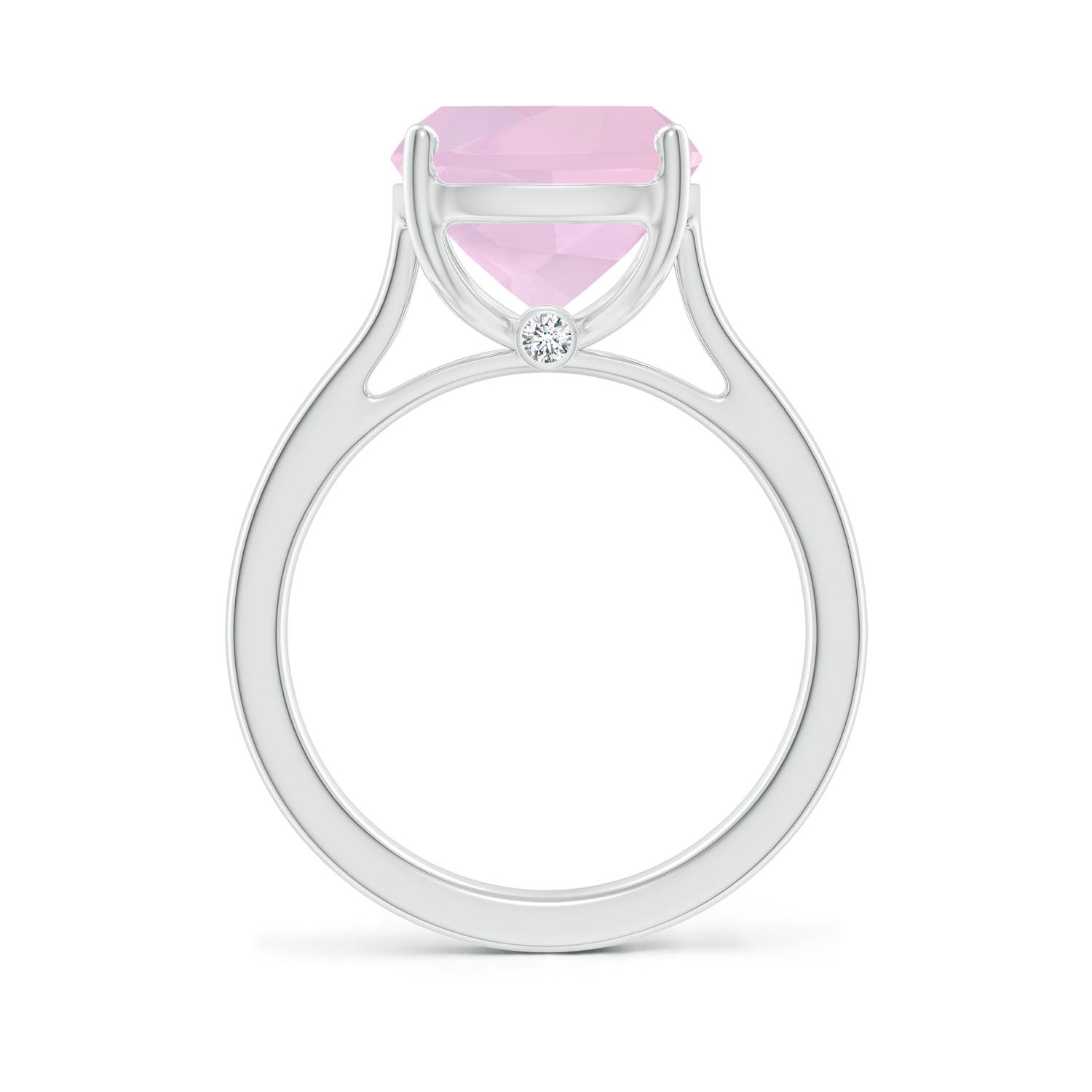 AAA - Rose Quartz / 4.79 CT / 14 KT White Gold