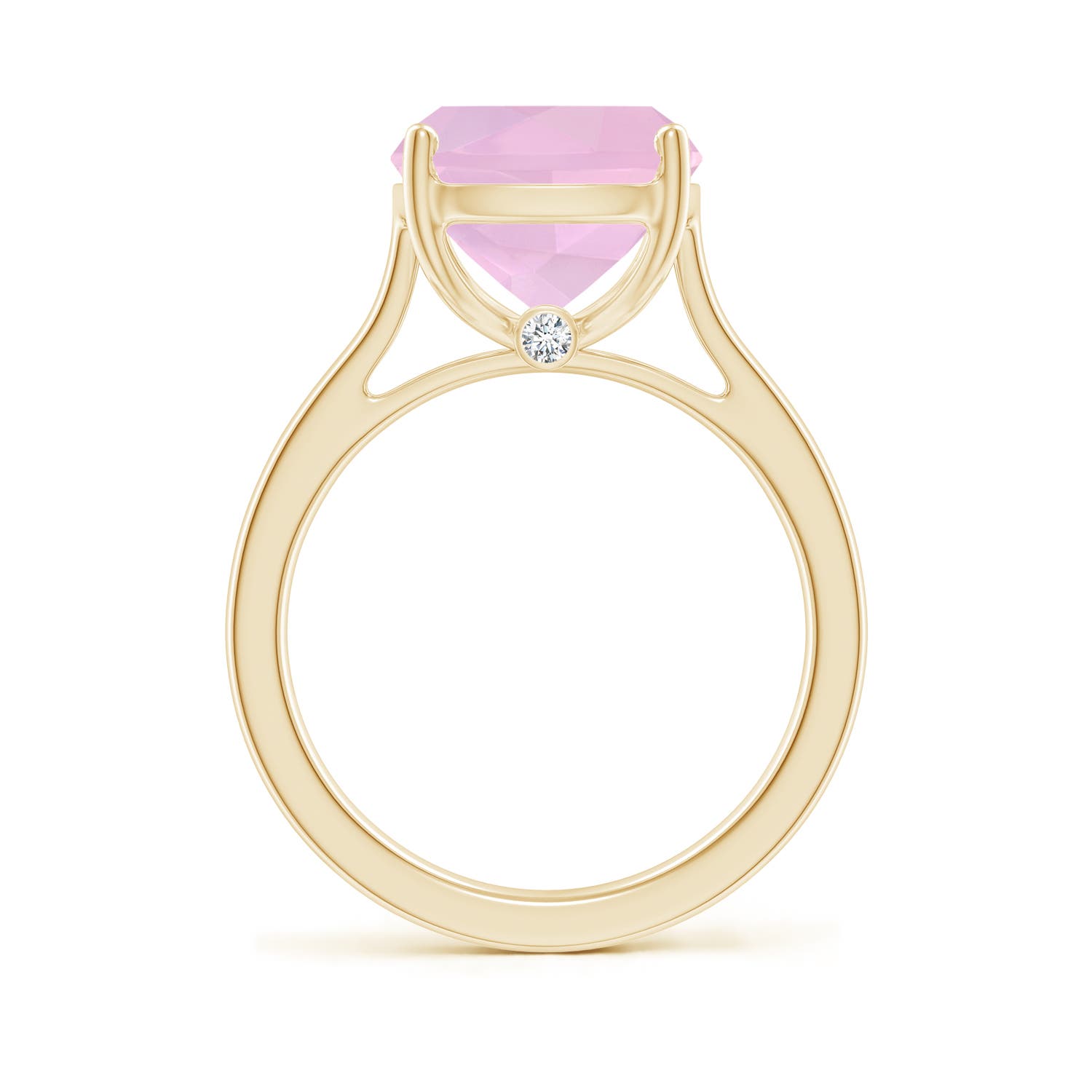 AAAA - Rose Quartz / 4.79 CT / 14 KT Yellow Gold