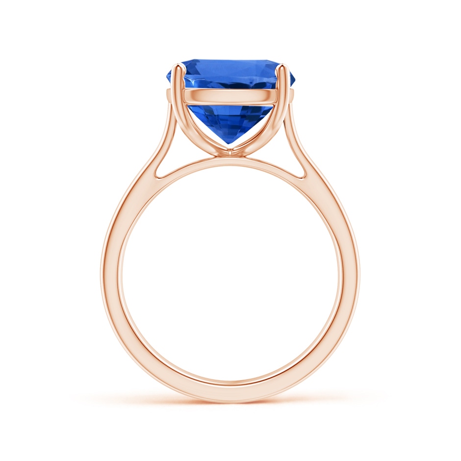 11.83x8.83x7.33mm AAAA GIA Certified Classic Cushion Blue Sapphire Solitaire in 18K Rose Gold side 399