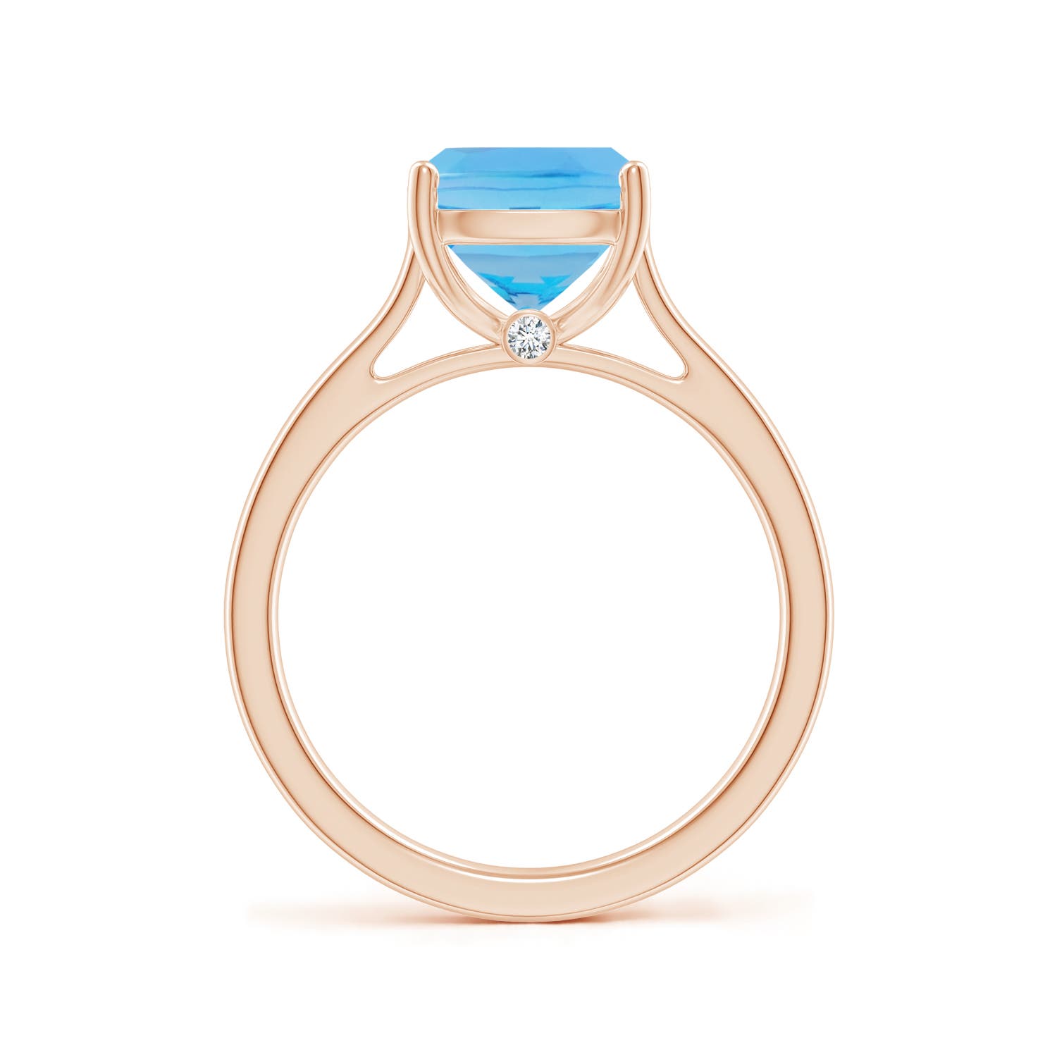 AA - Swiss Blue Topaz / 3.22 CT / 14 KT Rose Gold