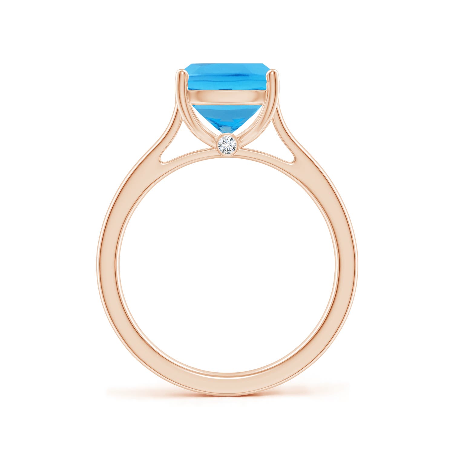 AAA - Swiss Blue Topaz / 3.22 CT / 14 KT Rose Gold