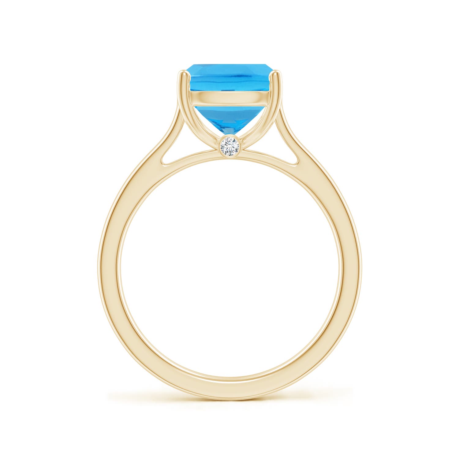 AAA - Swiss Blue Topaz / 3.22 CT / 14 KT Yellow Gold