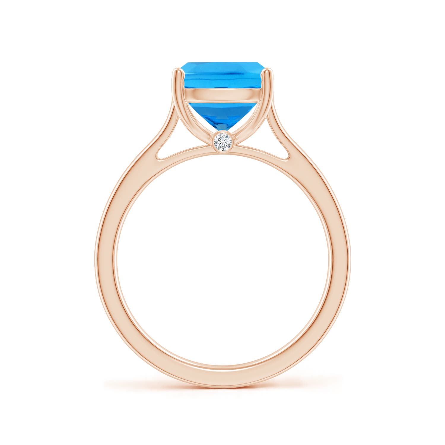 AAAA - Swiss Blue Topaz / 3.22 CT / 14 KT Rose Gold