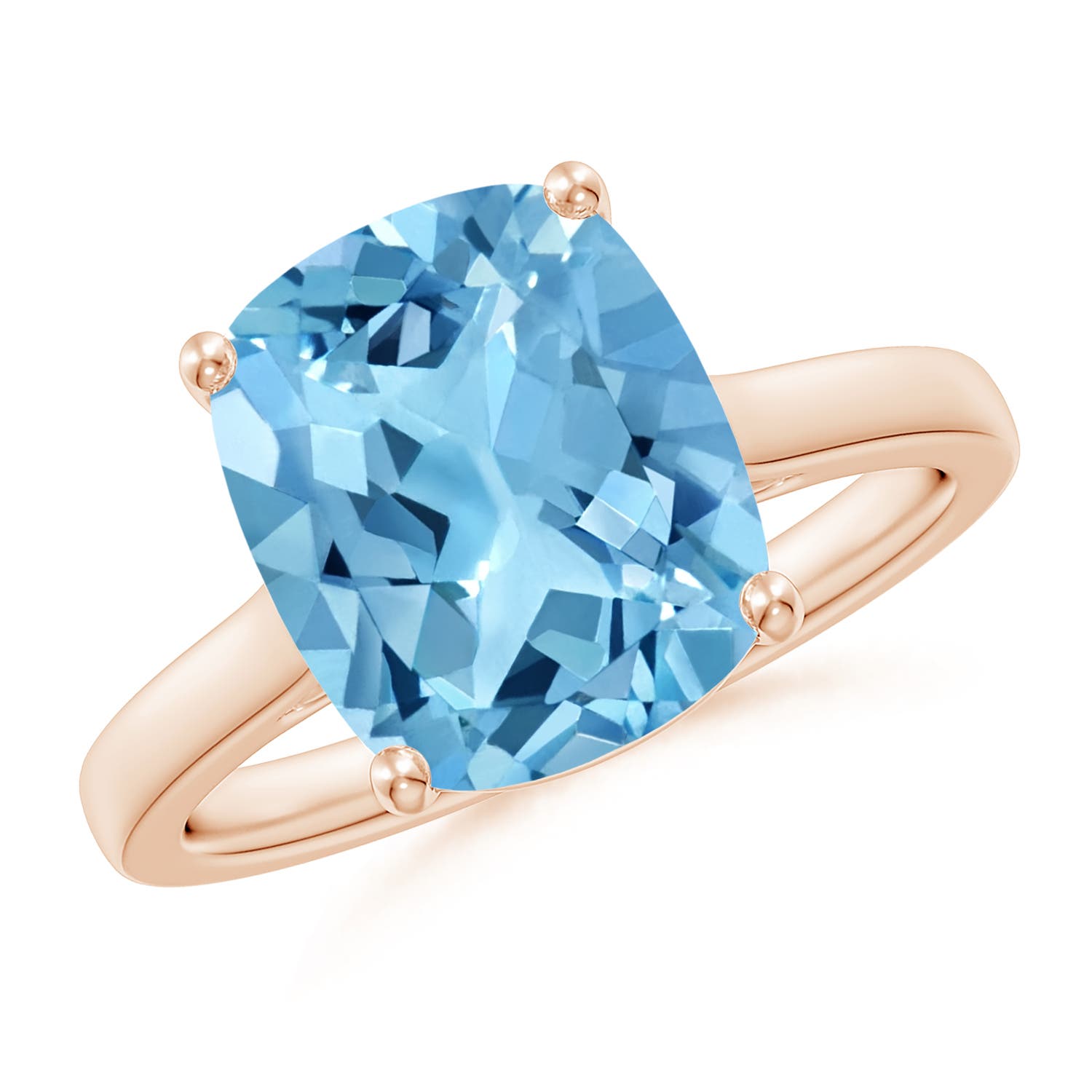 A - Swiss Blue Topaz / 4.53 CT / 14 KT Rose Gold