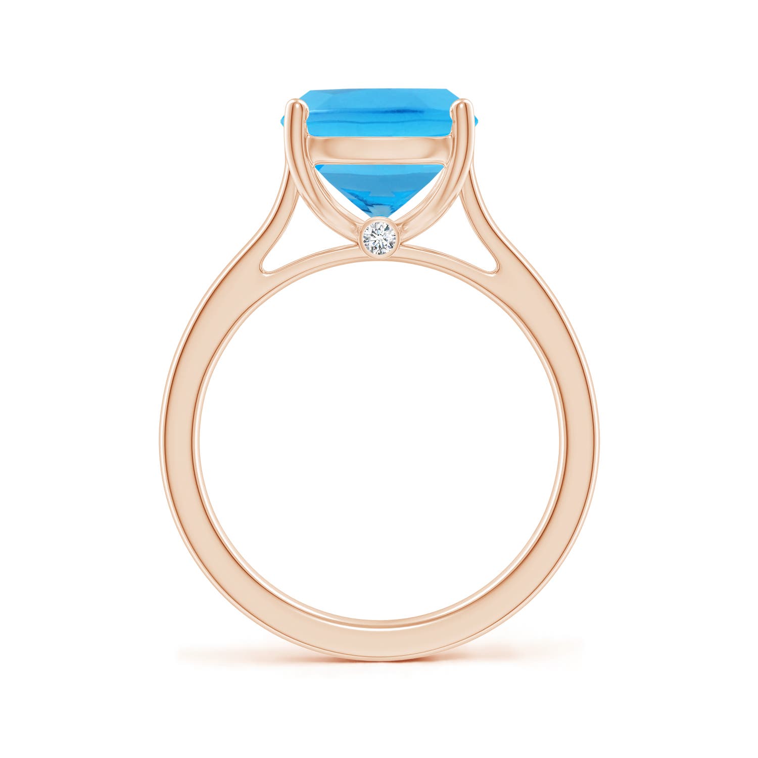 AAA - Swiss Blue Topaz / 4.53 CT / 14 KT Rose Gold