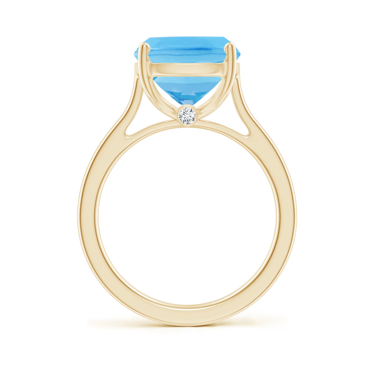 A - Swiss Blue Topaz / 5.84 CT / 14 KT Yellow Gold