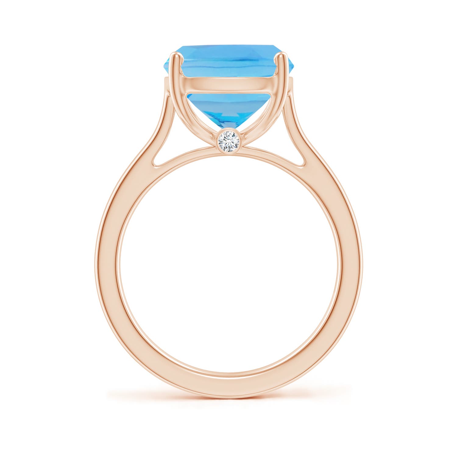 AA - Swiss Blue Topaz / 5.84 CT / 14 KT Rose Gold