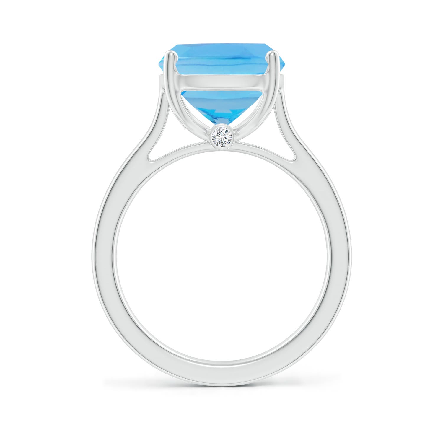 AA - Swiss Blue Topaz / 5.84 CT / 14 KT White Gold