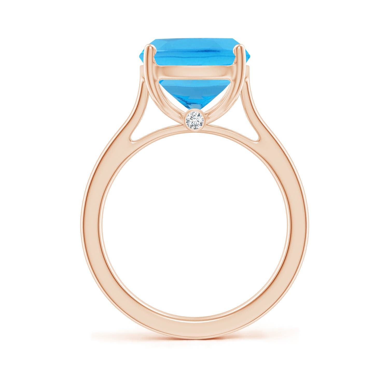 AAA - Swiss Blue Topaz / 5.84 CT / 14 KT Rose Gold