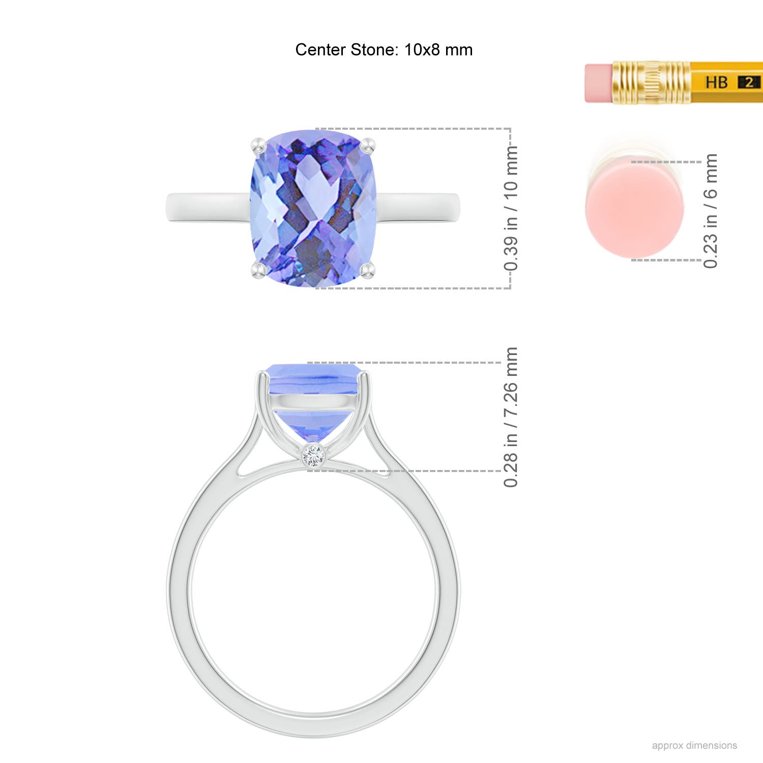 A - Tanzanite / 2.62 CT / 14 KT White Gold