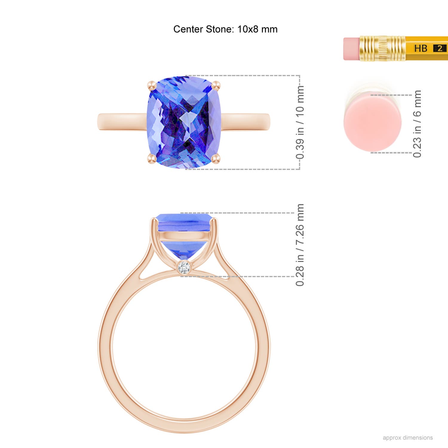 AA - Tanzanite / 2.62 CT / 14 KT Rose Gold