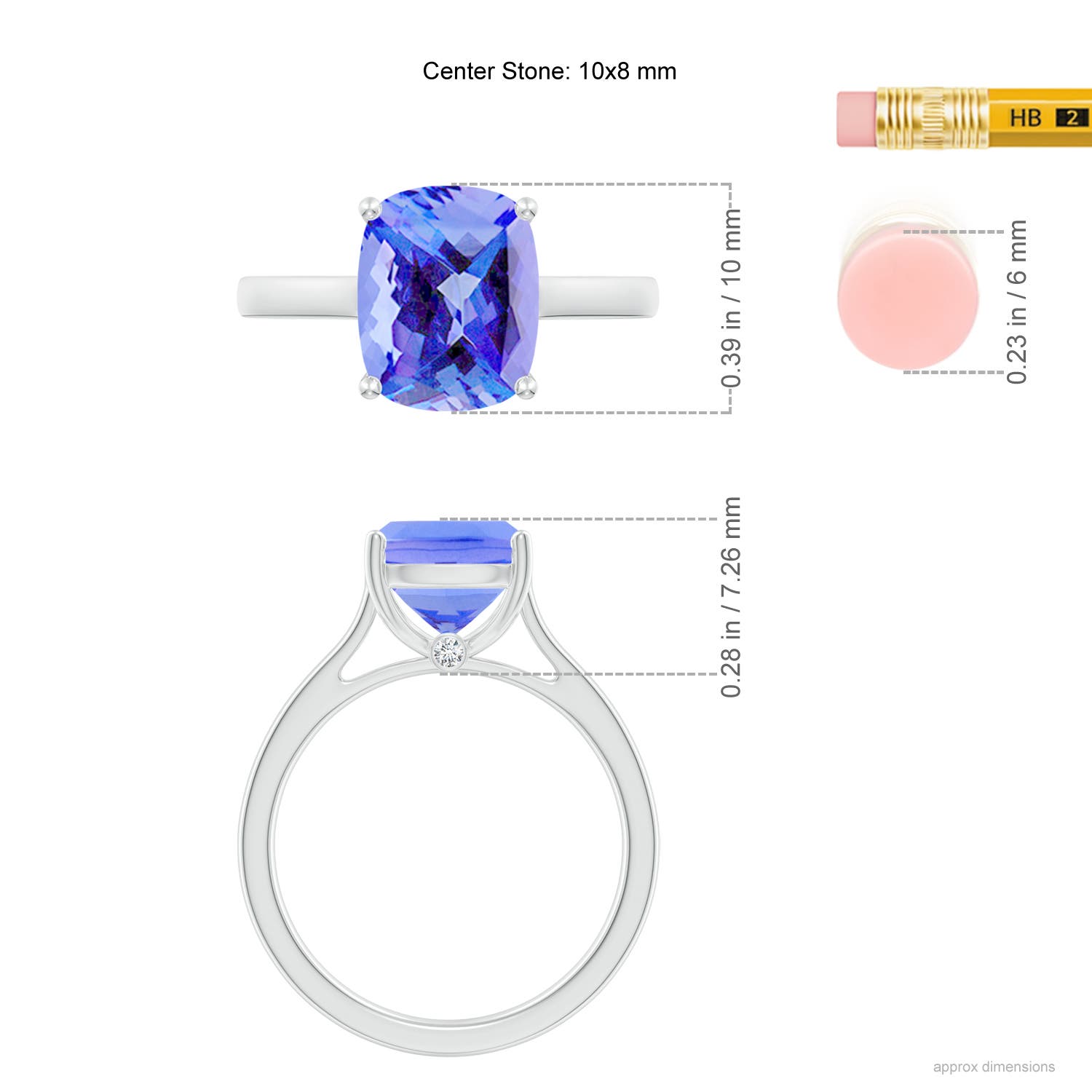 AA - Tanzanite / 2.62 CT / 14 KT White Gold