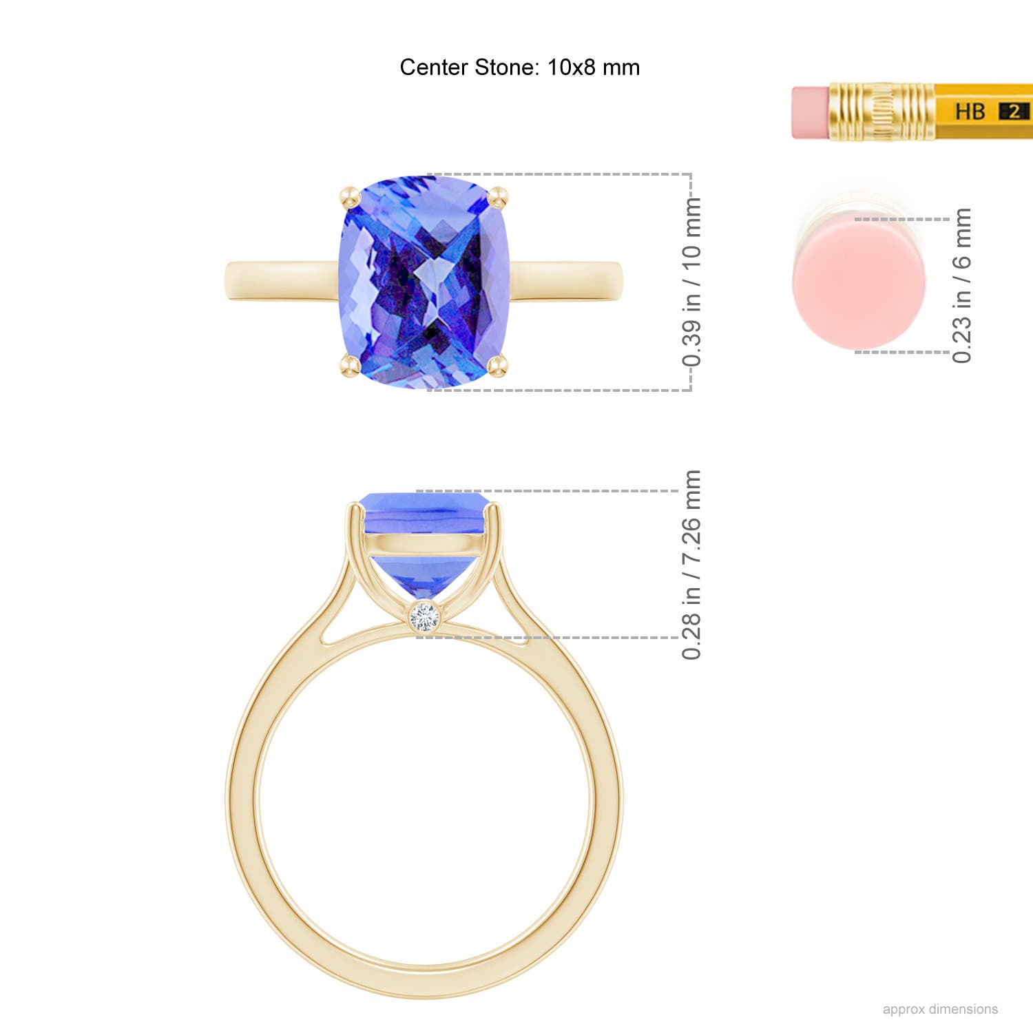 AA - Tanzanite / 2.62 CT / 14 KT Yellow Gold