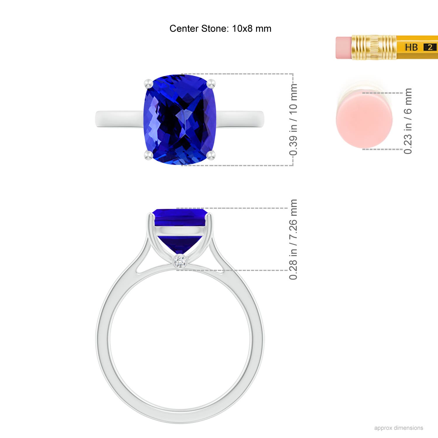 AAAA - Tanzanite / 2.62 CT / 14 KT White Gold