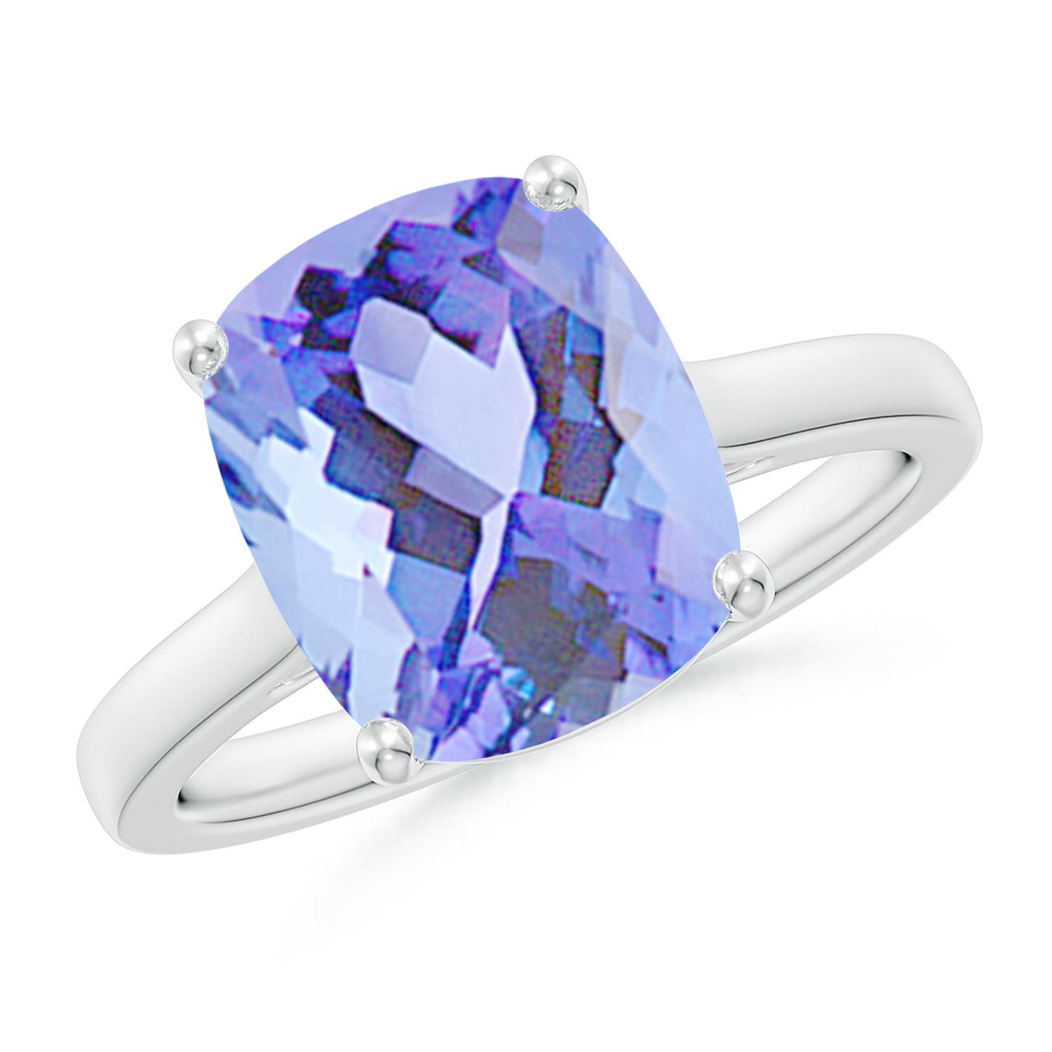 A - Tanzanite / 3.83 CT / 14 KT White Gold