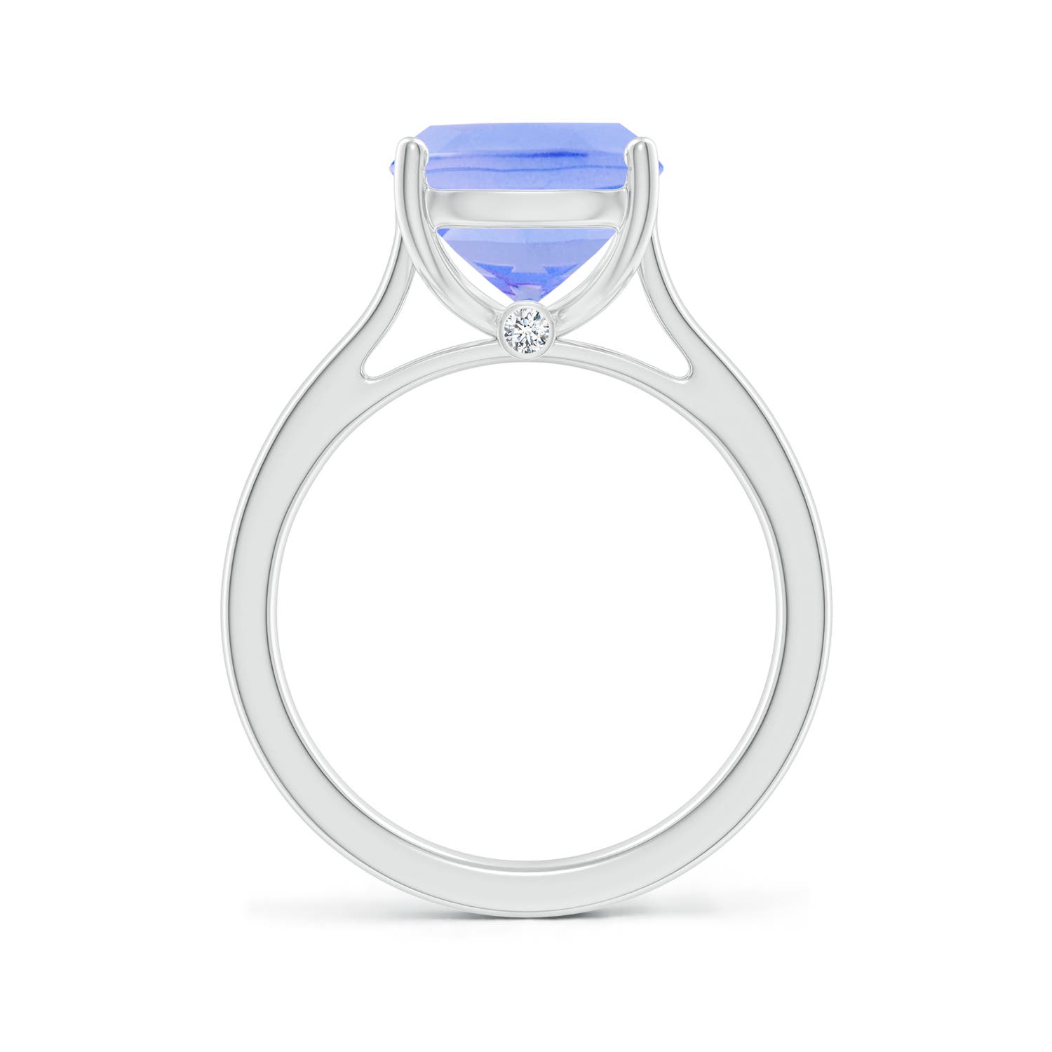 A - Tanzanite / 3.83 CT / 14 KT White Gold