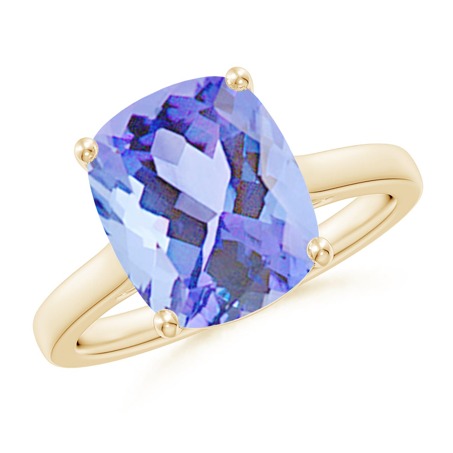 A - Tanzanite / 3.83 CT / 14 KT Yellow Gold