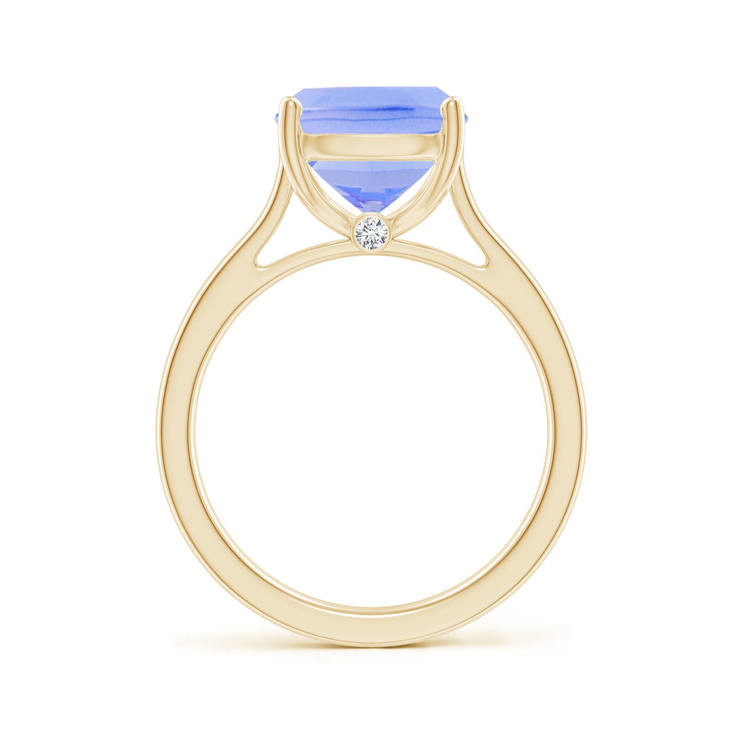 A - Tanzanite / 3.83 CT / 14 KT Yellow Gold